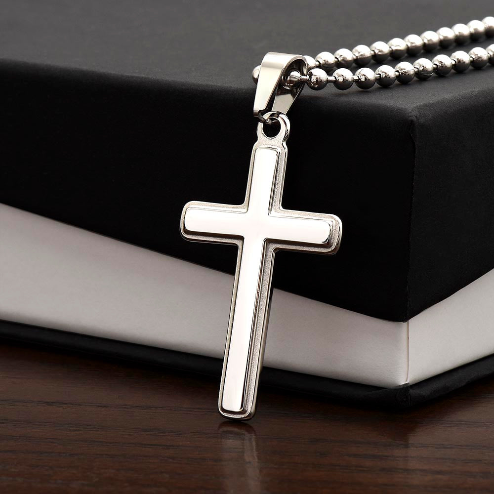 Gift To Our Lovely Daughter From Mom & Dad “Never Forget How far You've Come” Cross Necklace