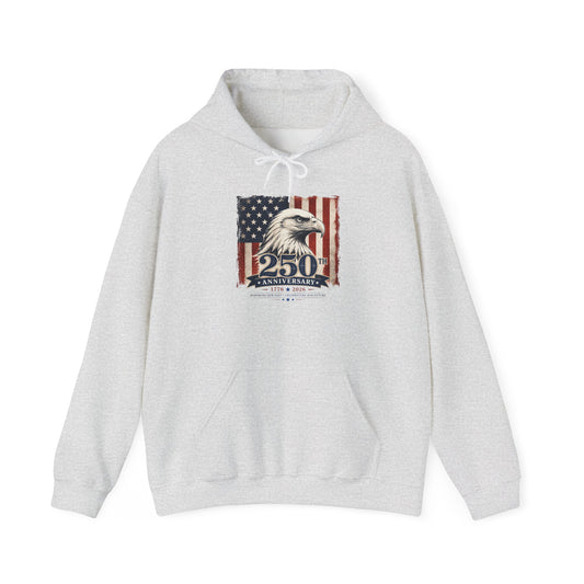 250th Anniversary Eagle Hoodie - Vintage American Flag Patriotic Sweatshirt