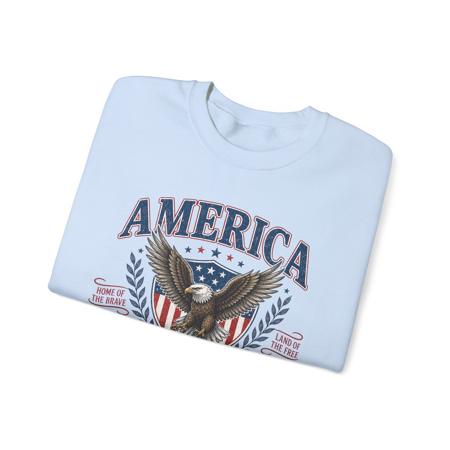 America Eagle Crewneck Sweatshirt – One Nation Under God 250 Years