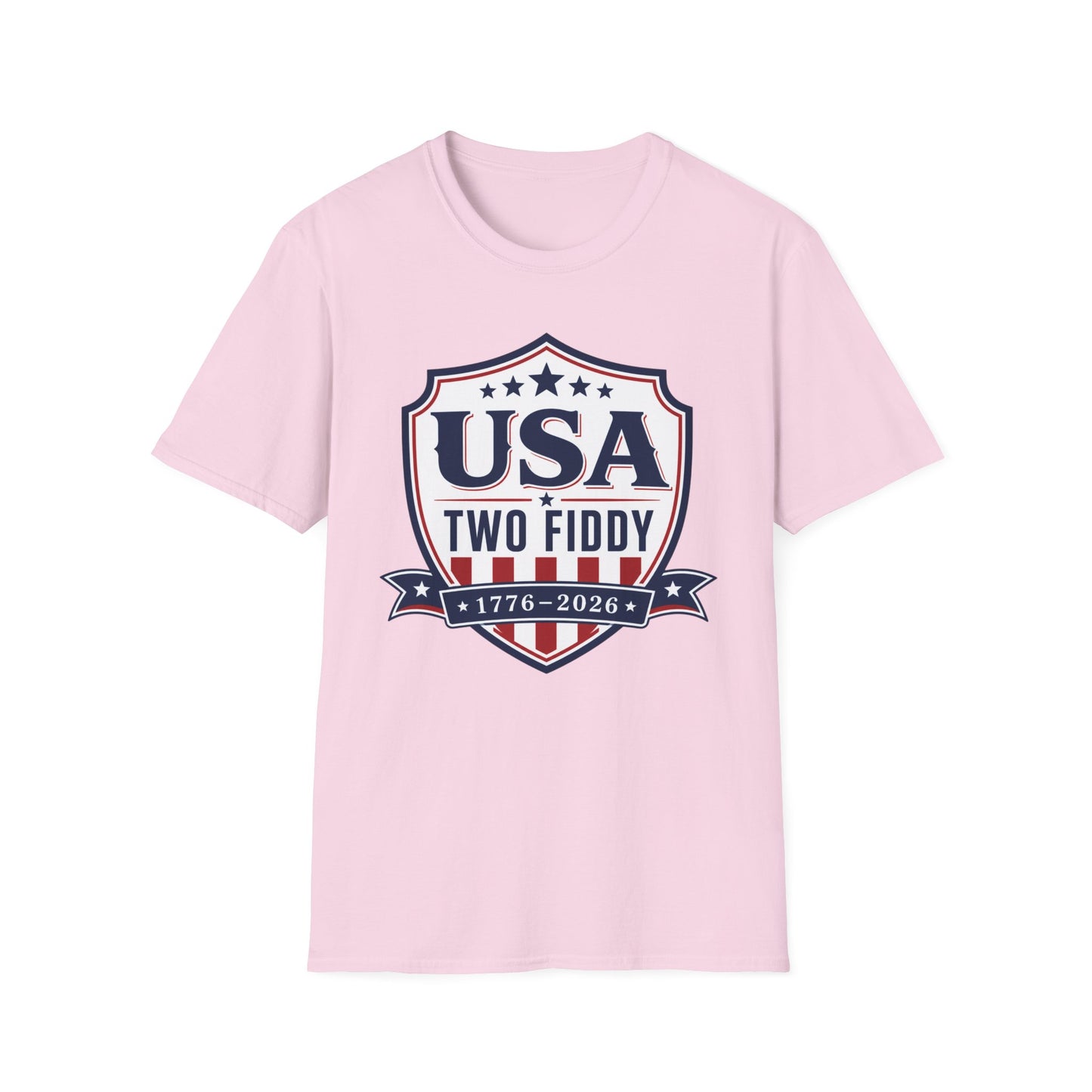USA Two Fiddy T-Shirt — 1776–2026 Patriotic Shield Tee