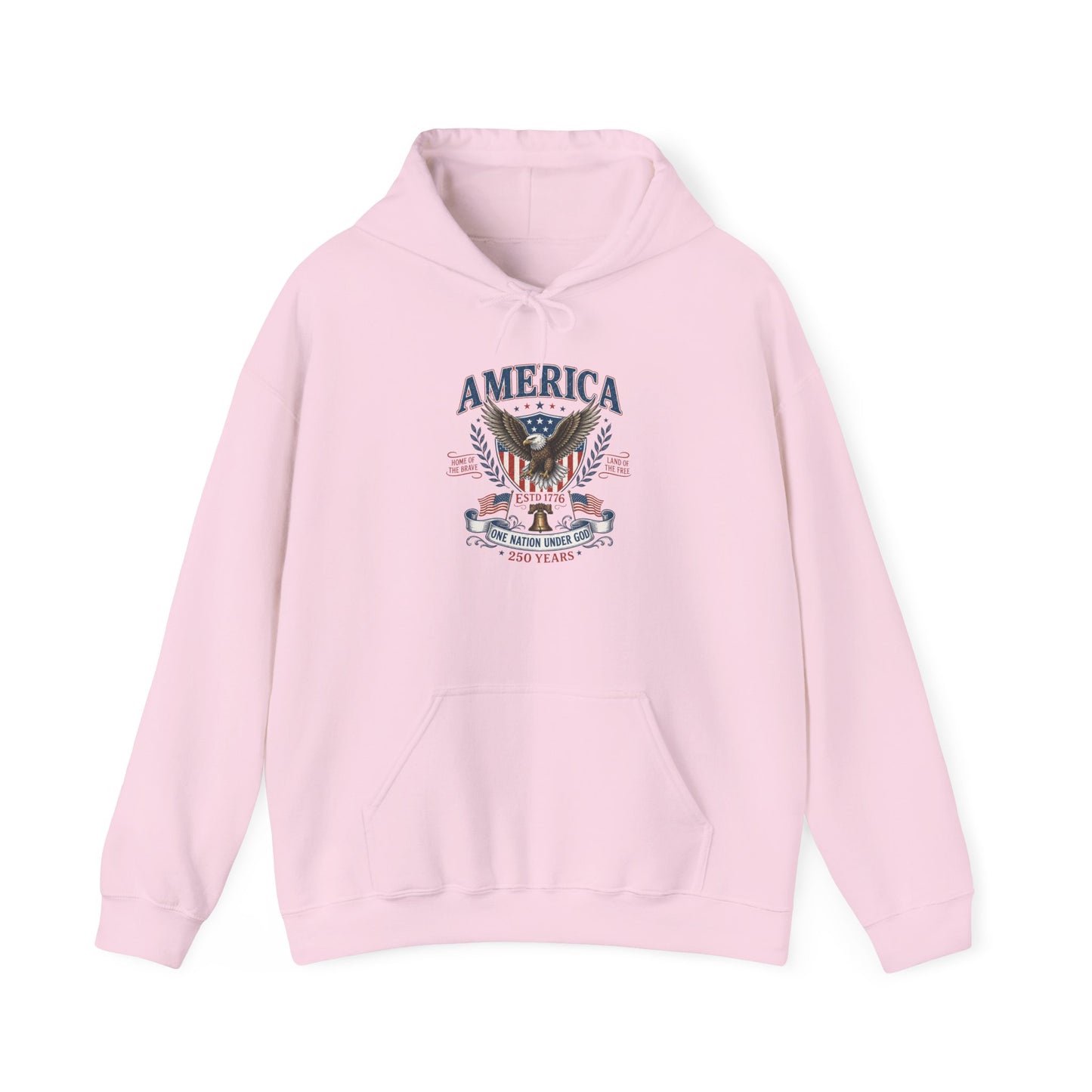 America Eagle Hoodie - Patriotic USA Flag Graphic Pullover