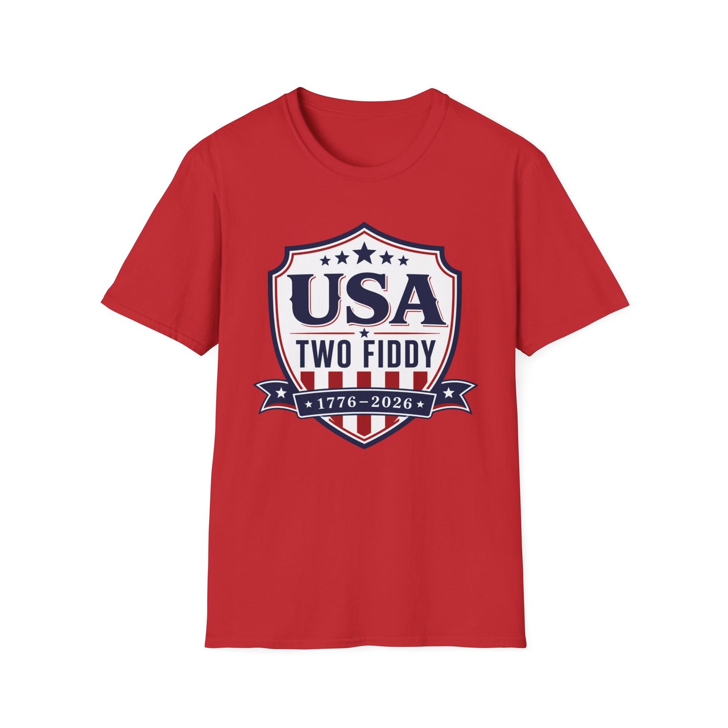 USA Two Fiddy T-Shirt — 1776–2026 Patriotic Shield Tee