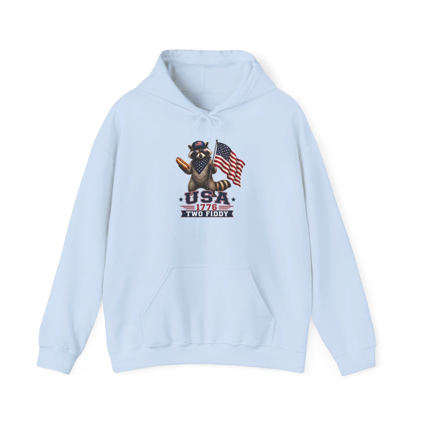 Patriotic Raccoon USA 1776 Hoodie - American Flag Independence Day Sweatshirt