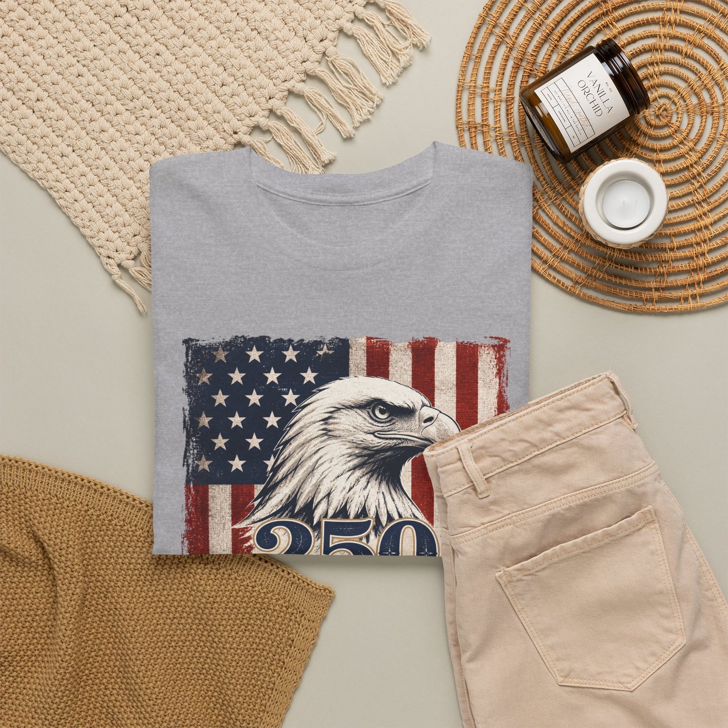 250th Anniversary Eagle American Flag T-Shirt