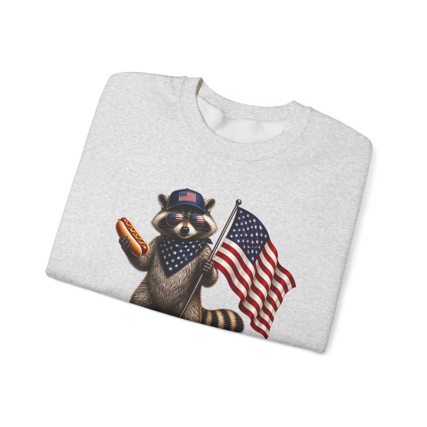 Patriotic Raccoon USA 1776 Two Fiddy Crewneck Sweatshirt