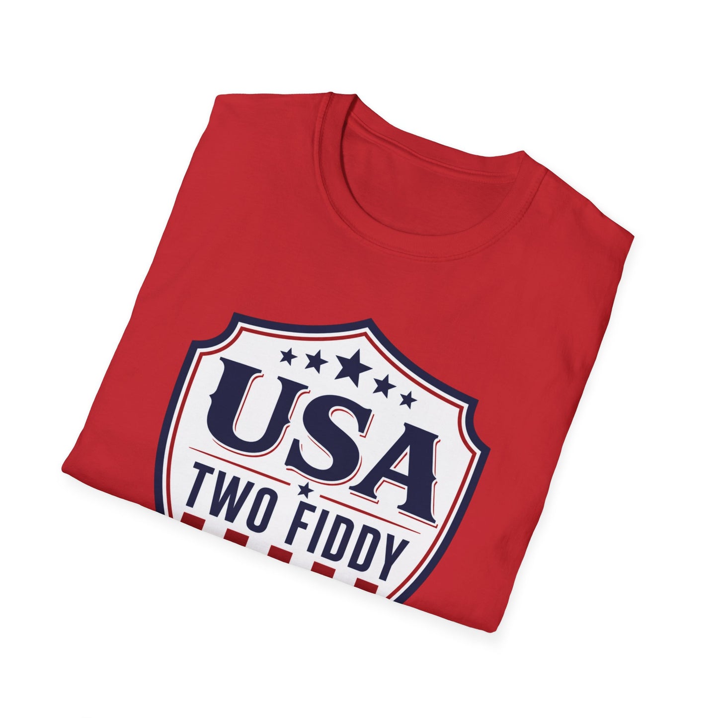 USA Two Fiddy T-Shirt — 1776–2026 Patriotic Shield Tee