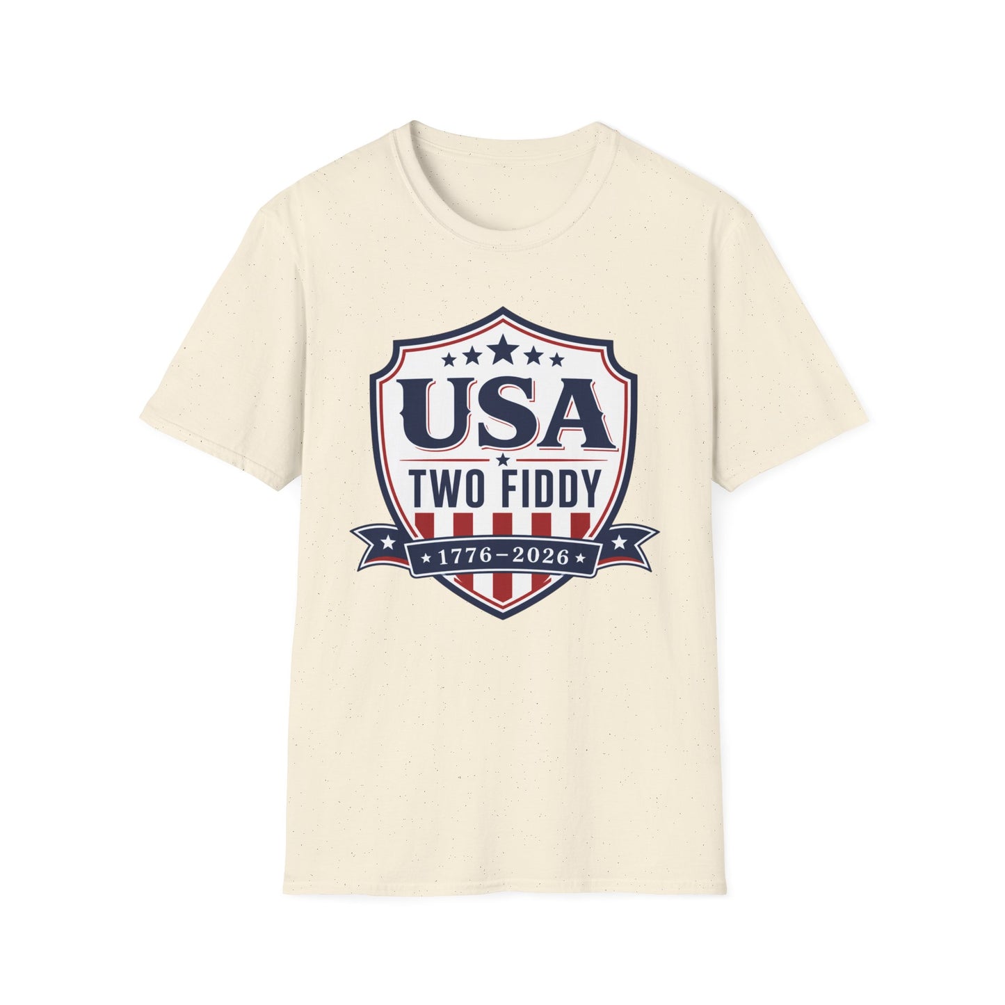 USA Two Fiddy T-Shirt — 1776–2026 Patriotic Shield Tee