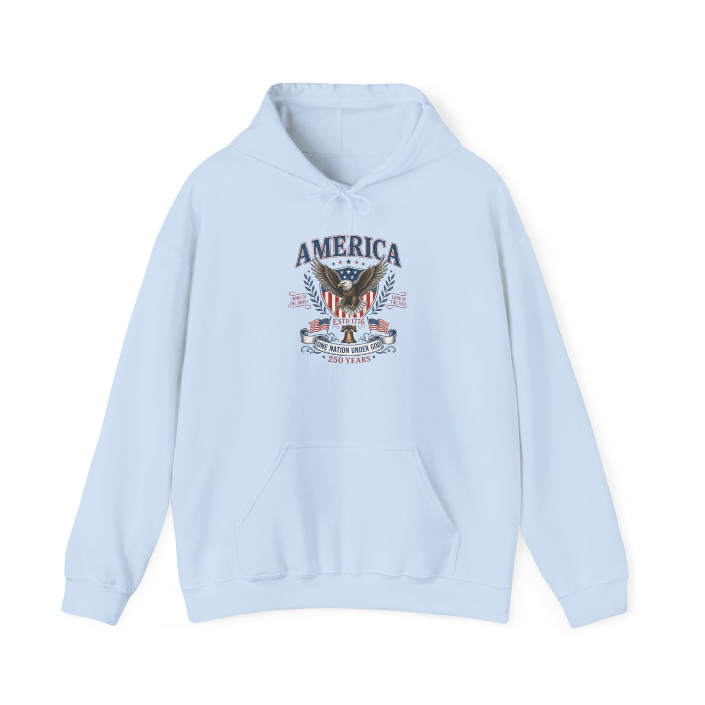 America Eagle Hoodie - Patriotic USA Flag Graphic Pullover