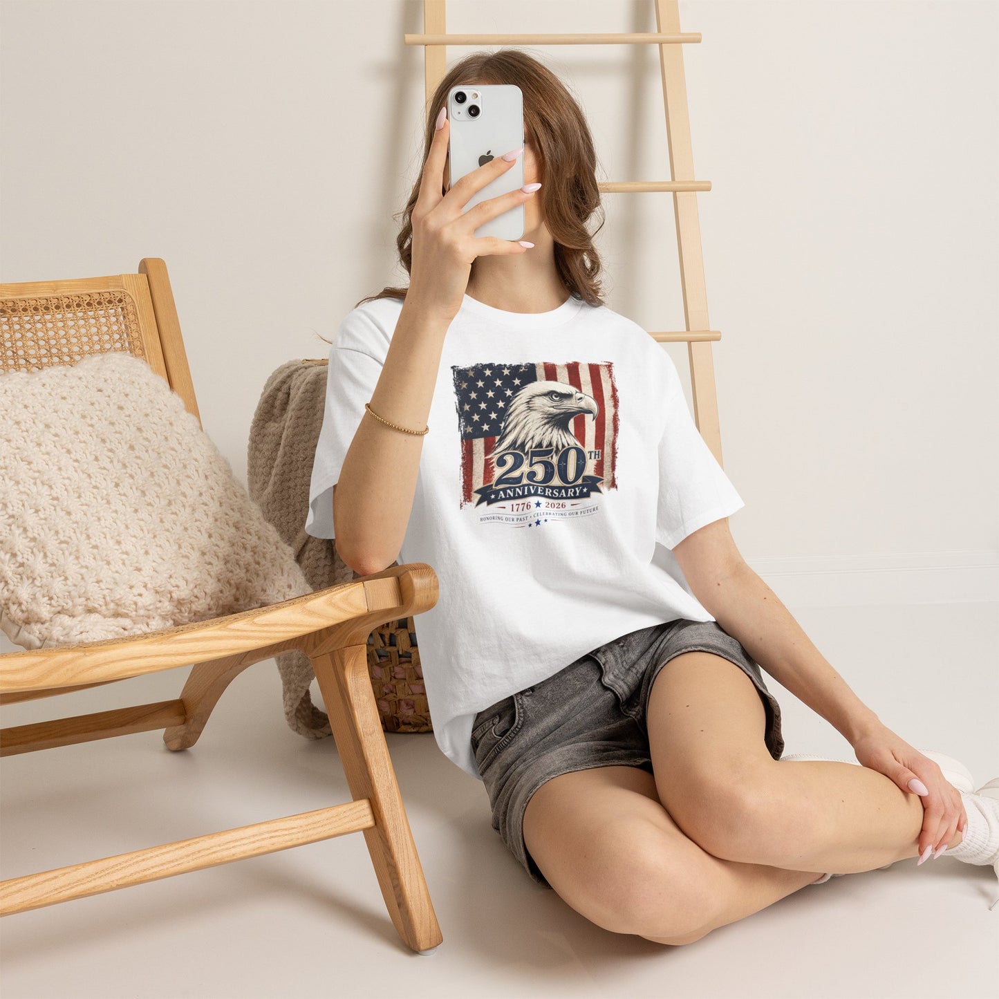 250th Anniversary Eagle American Flag T-Shirt