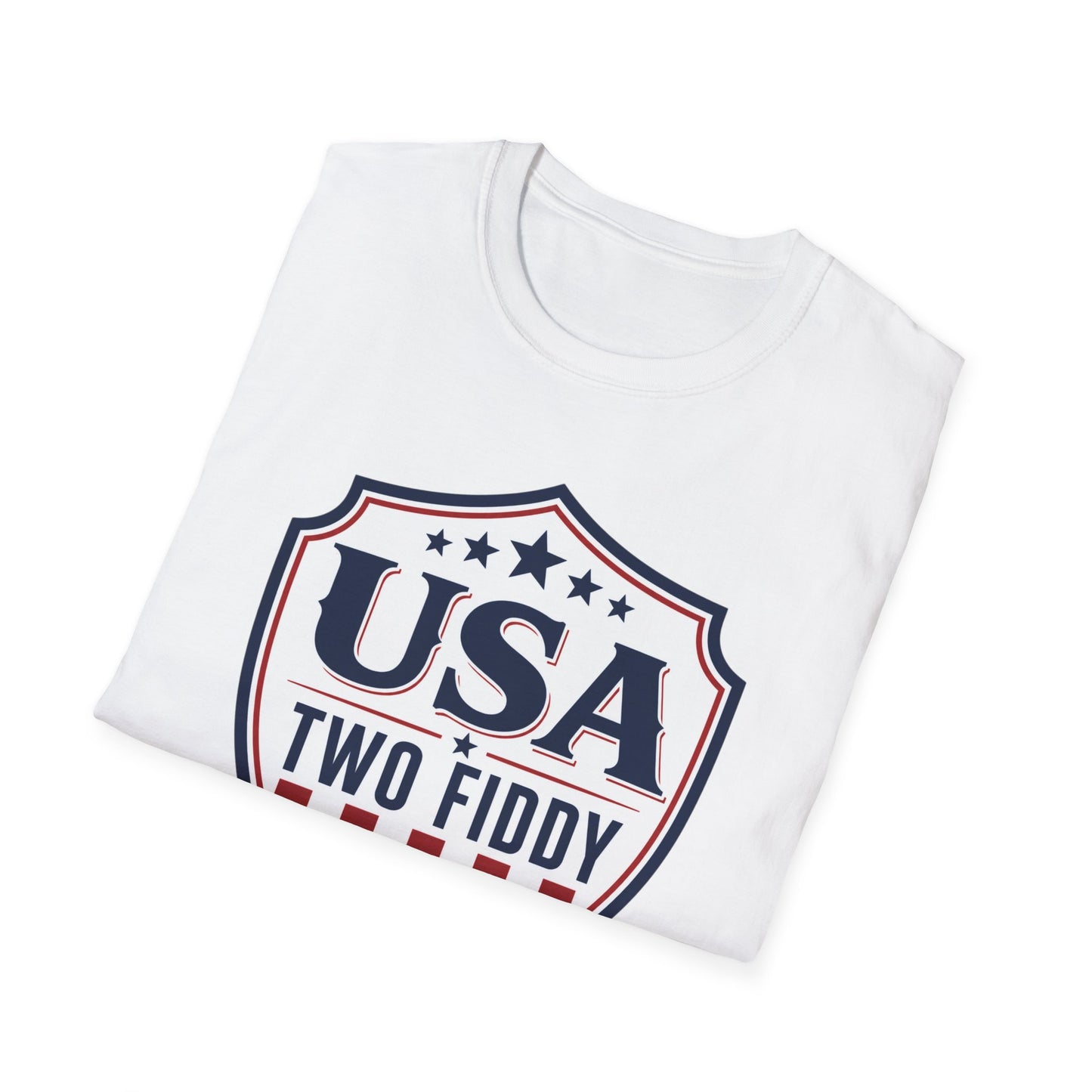 USA Two Fiddy T-Shirt — 1776–2026 Patriotic Shield Tee