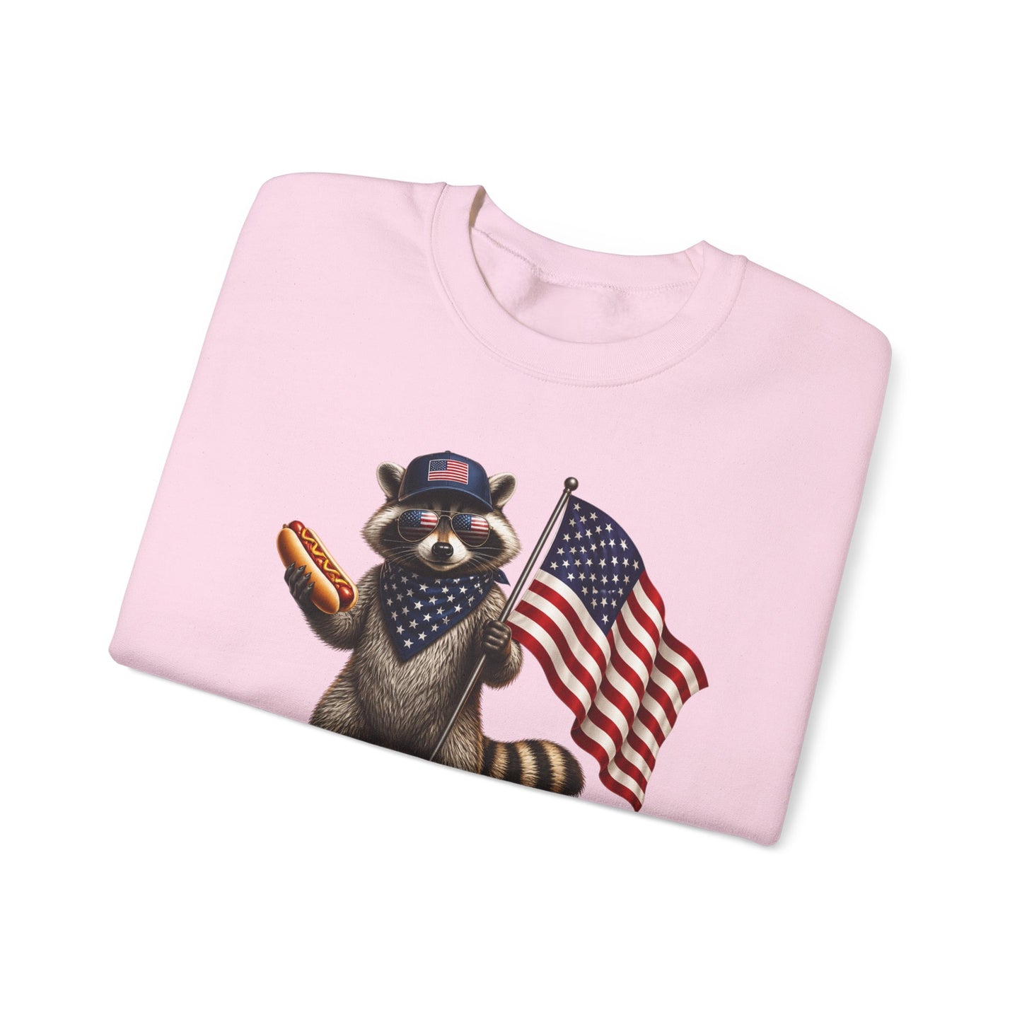 Patriotic Raccoon USA 1776 Two Fiddy Crewneck Sweatshirt