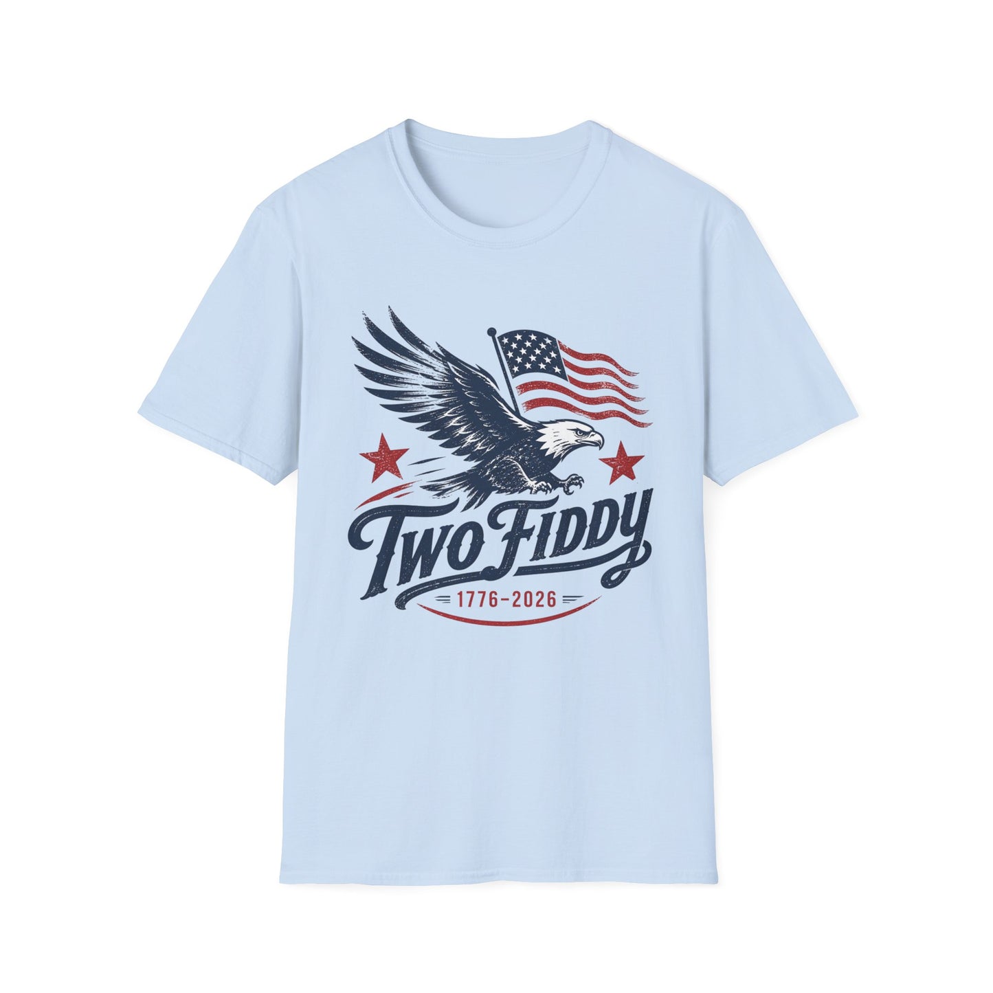 Eagle & American Flag T-Shirt — Two Fiddy Patriotic Tee (1776–2026)