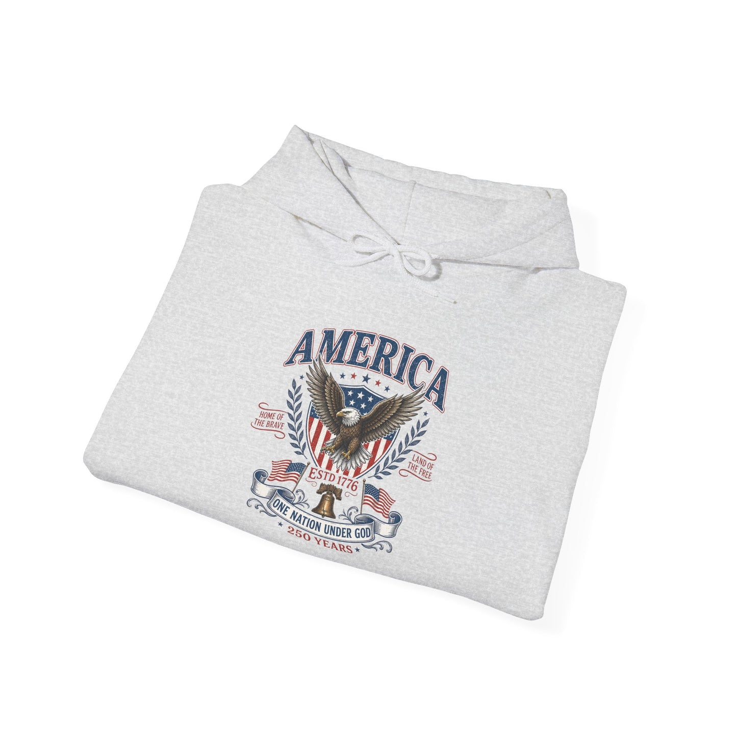 America Eagle Hoodie - Patriotic USA Flag Graphic Pullover