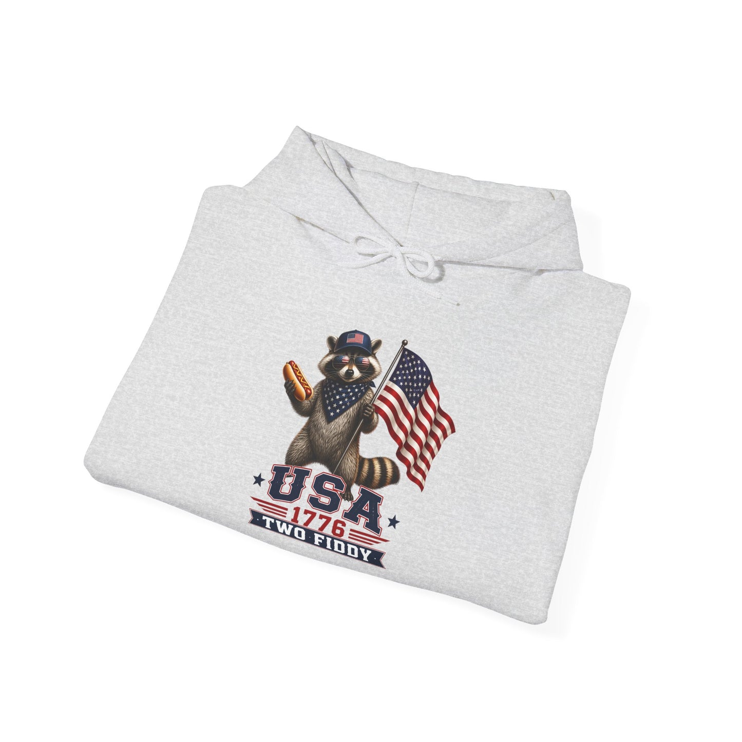 Patriotic Raccoon USA 1776 Hoodie - American Flag Independence Day Sweatshirt
