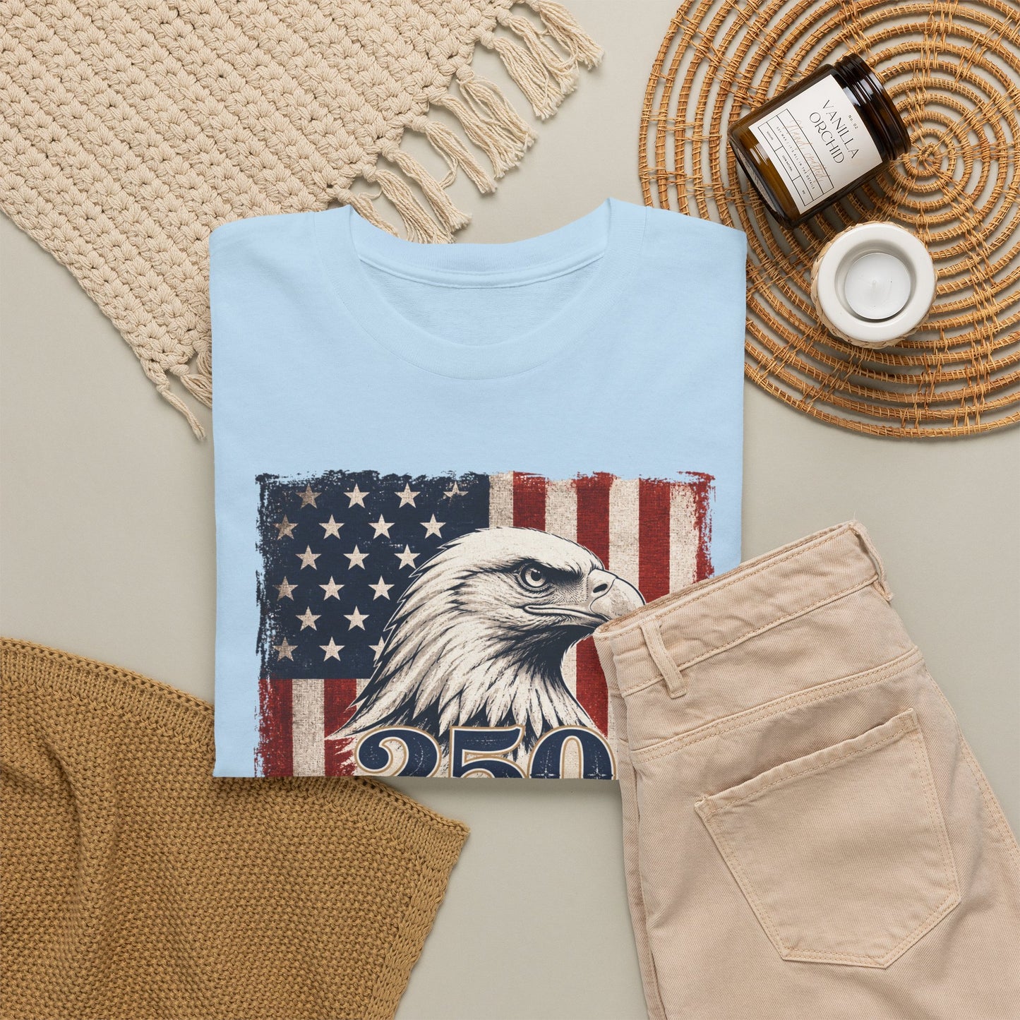 250th Anniversary Eagle American Flag T-Shirt