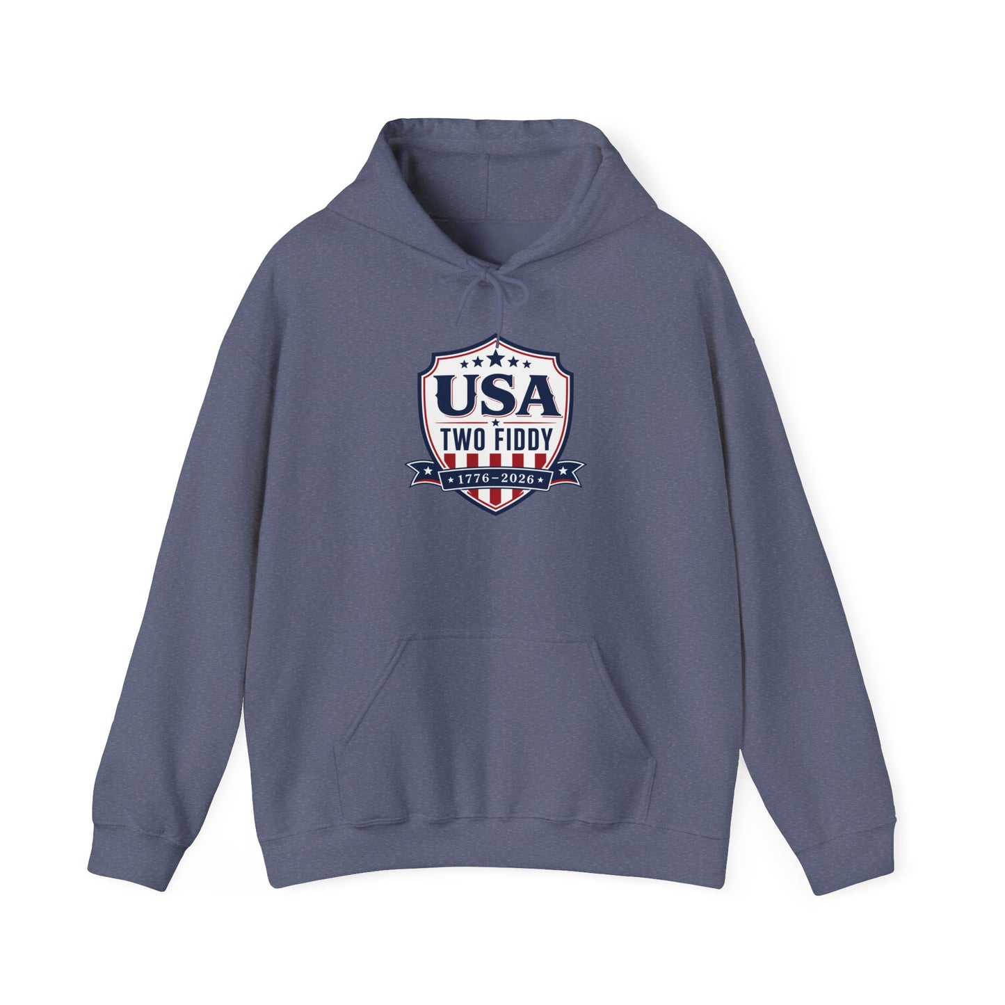 Hoodie - USA Two Fiddy Retro Shield Hoodie