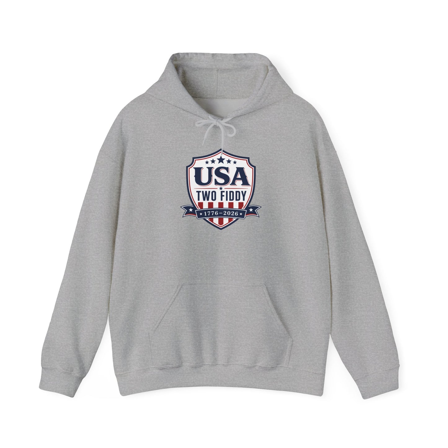 Hoodie - USA Two Fiddy Retro Shield Hoodie