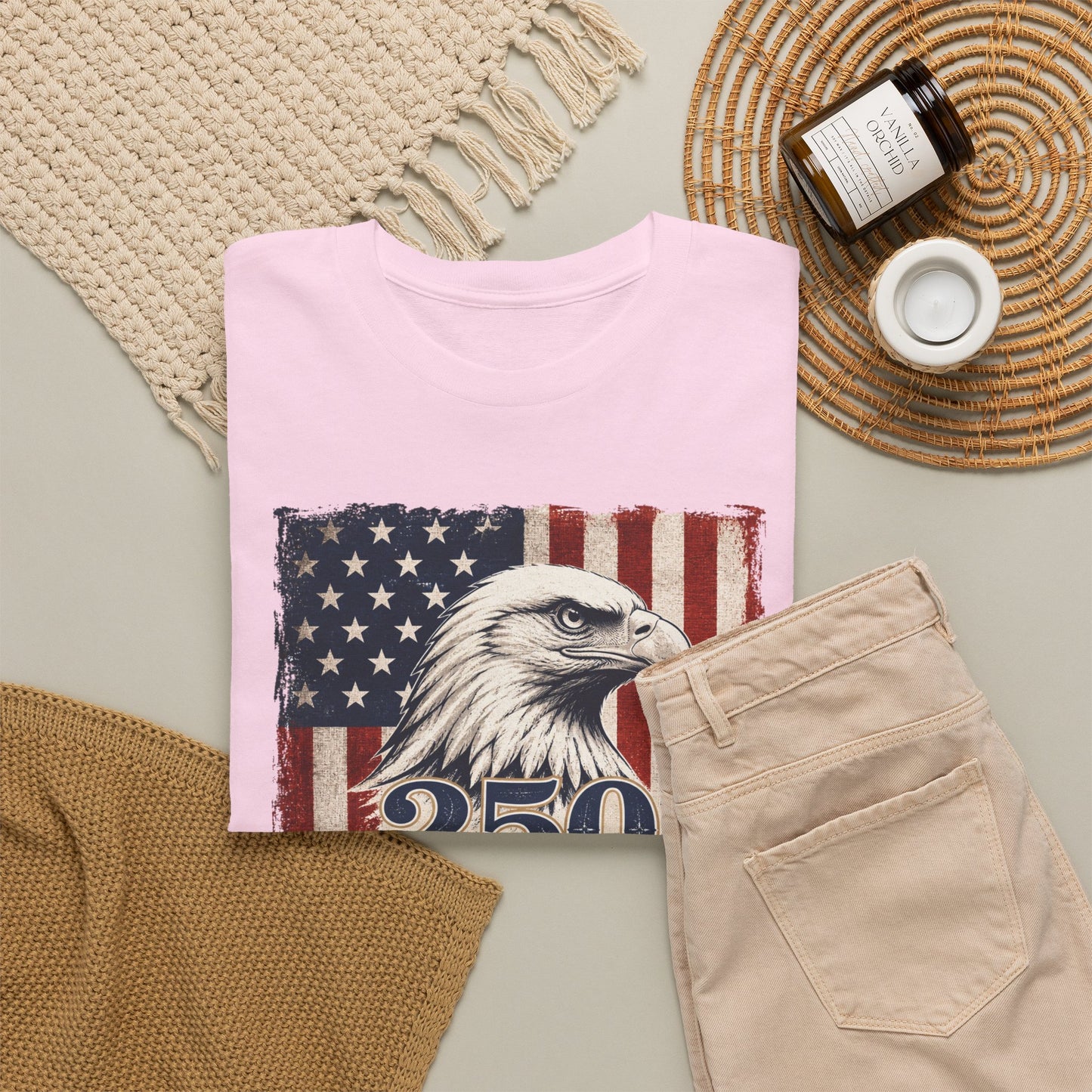 250th Anniversary Eagle American Flag T-Shirt