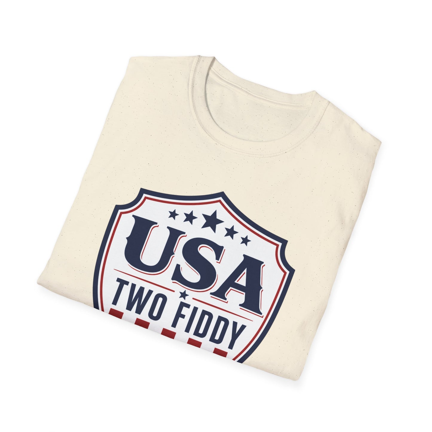 USA Two Fiddy T-Shirt — 1776–2026 Patriotic Shield Tee