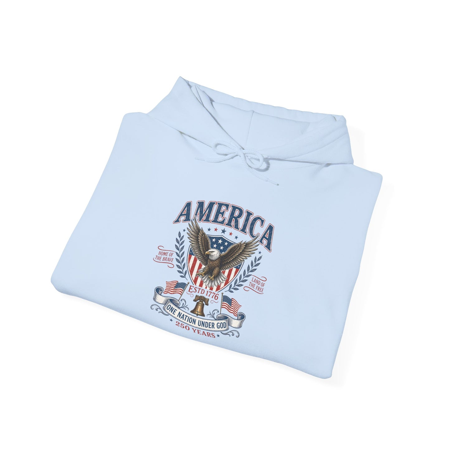 America Eagle Hoodie - Patriotic USA Flag Graphic Pullover
