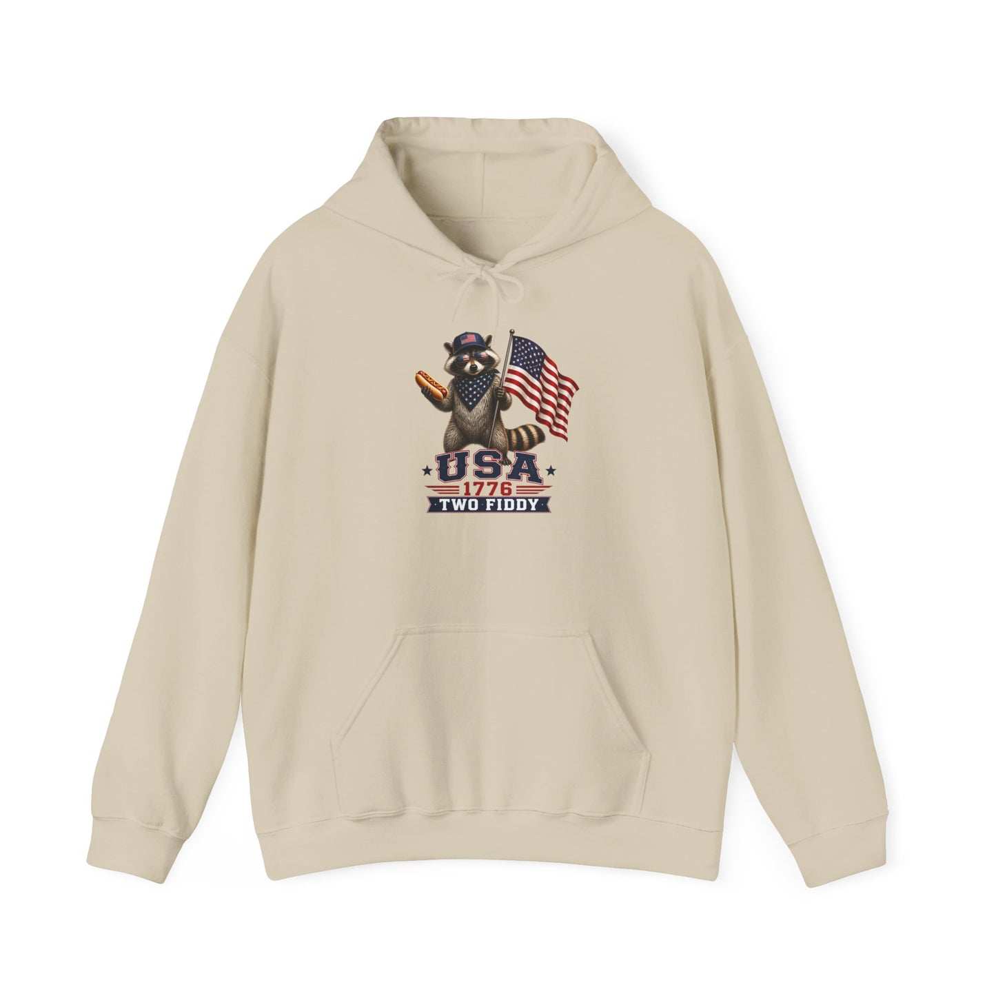 Patriotic Raccoon USA 1776 Hoodie - American Flag Independence Day Sweatshirt