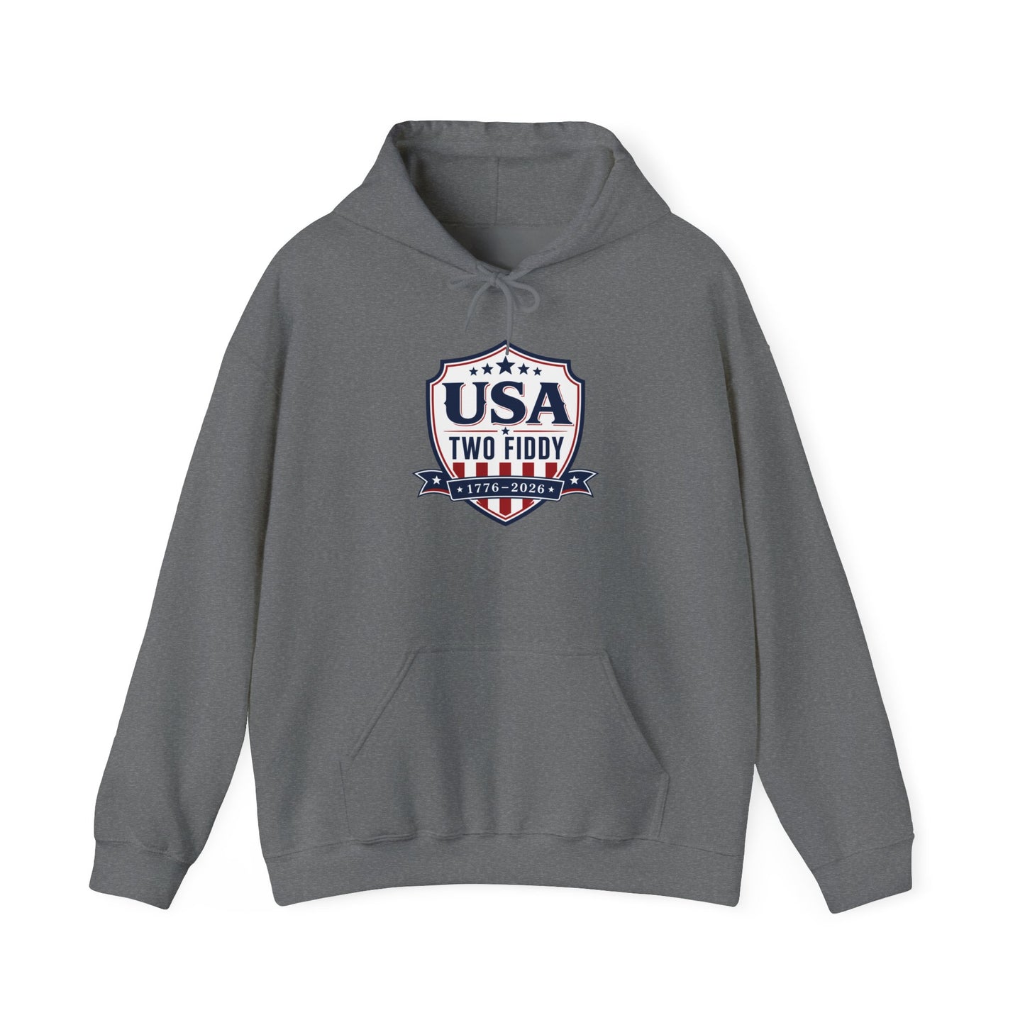 Hoodie - USA Two Fiddy Retro Shield Hoodie