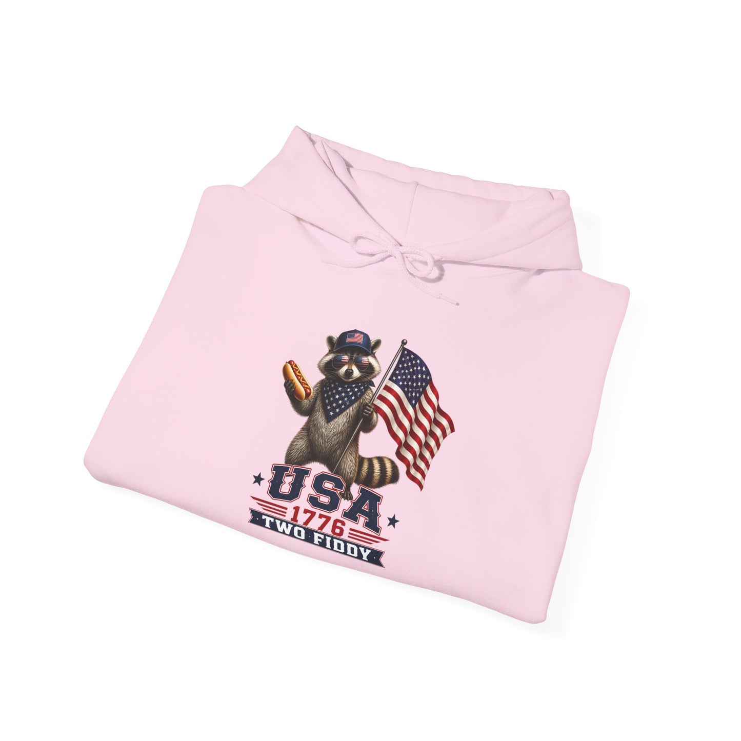Patriotic Raccoon USA 1776 Hoodie - American Flag Independence Day Sweatshirt