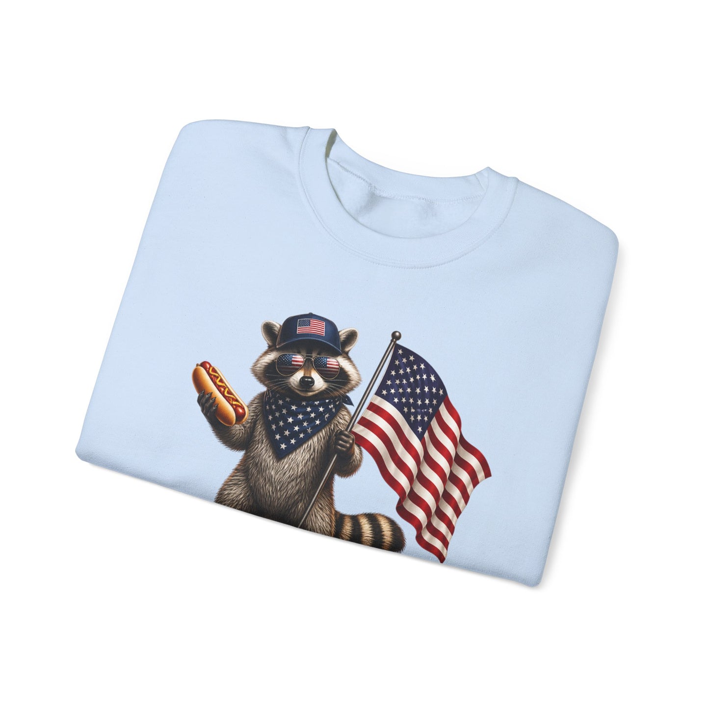 Patriotic Raccoon USA 1776 Two Fiddy Crewneck Sweatshirt