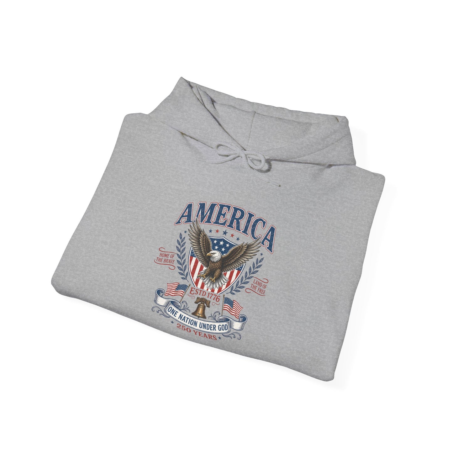 America Eagle Hoodie - Patriotic USA Flag Graphic Pullover