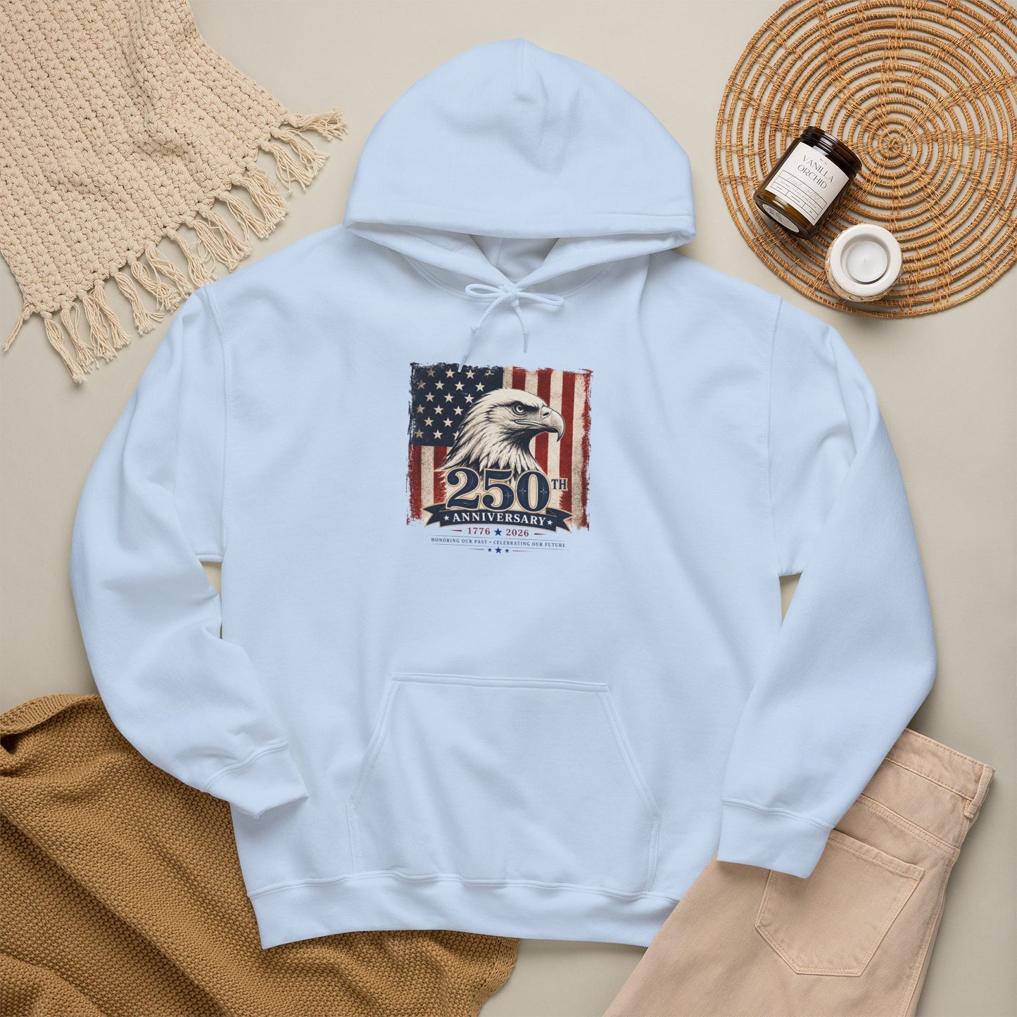 Patriotic Eagle Hoodie – 250th Anniversary American Flag Sweatshirt