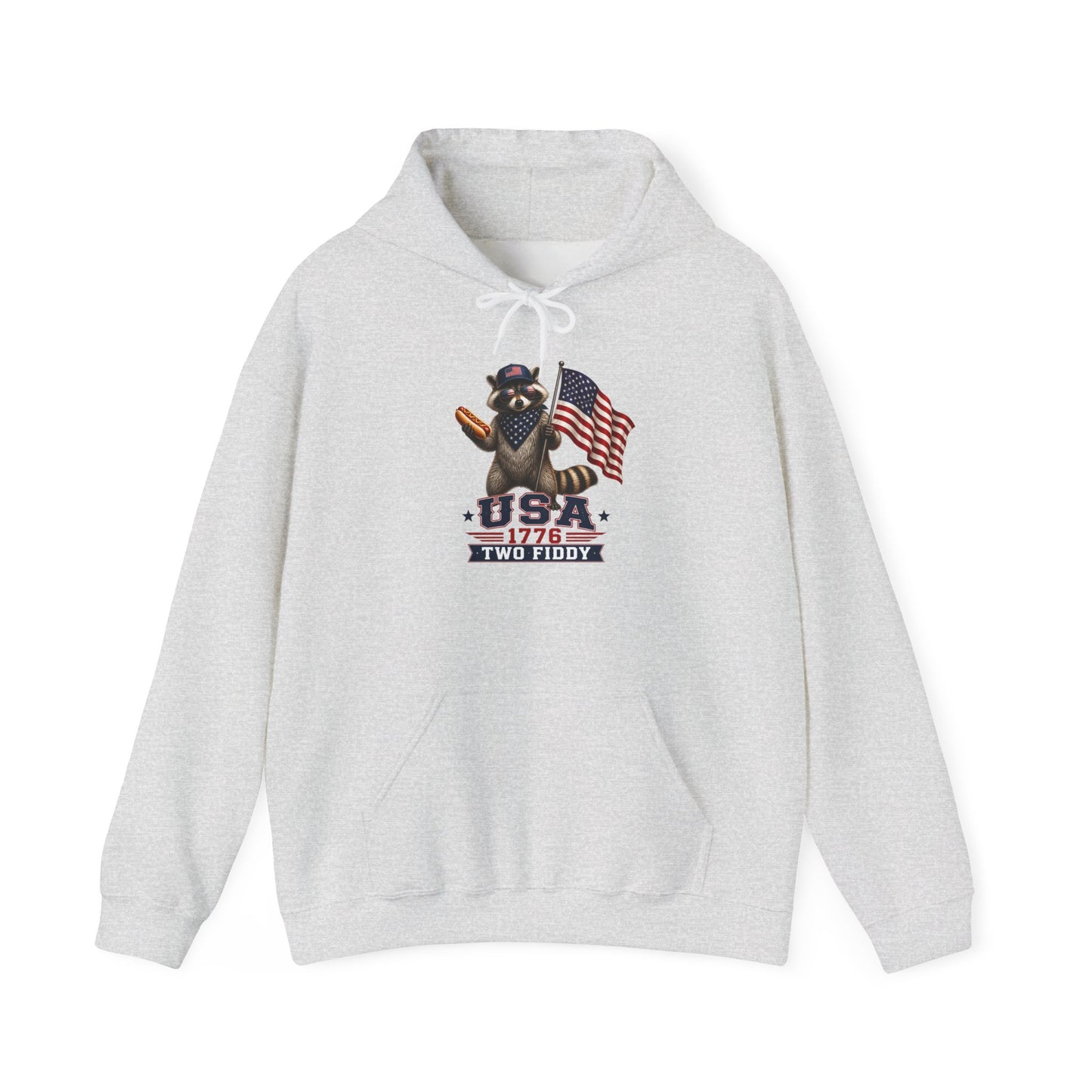 Patriotic Raccoon USA 1776 Hoodie - American Flag Independence Day Sweatshirt