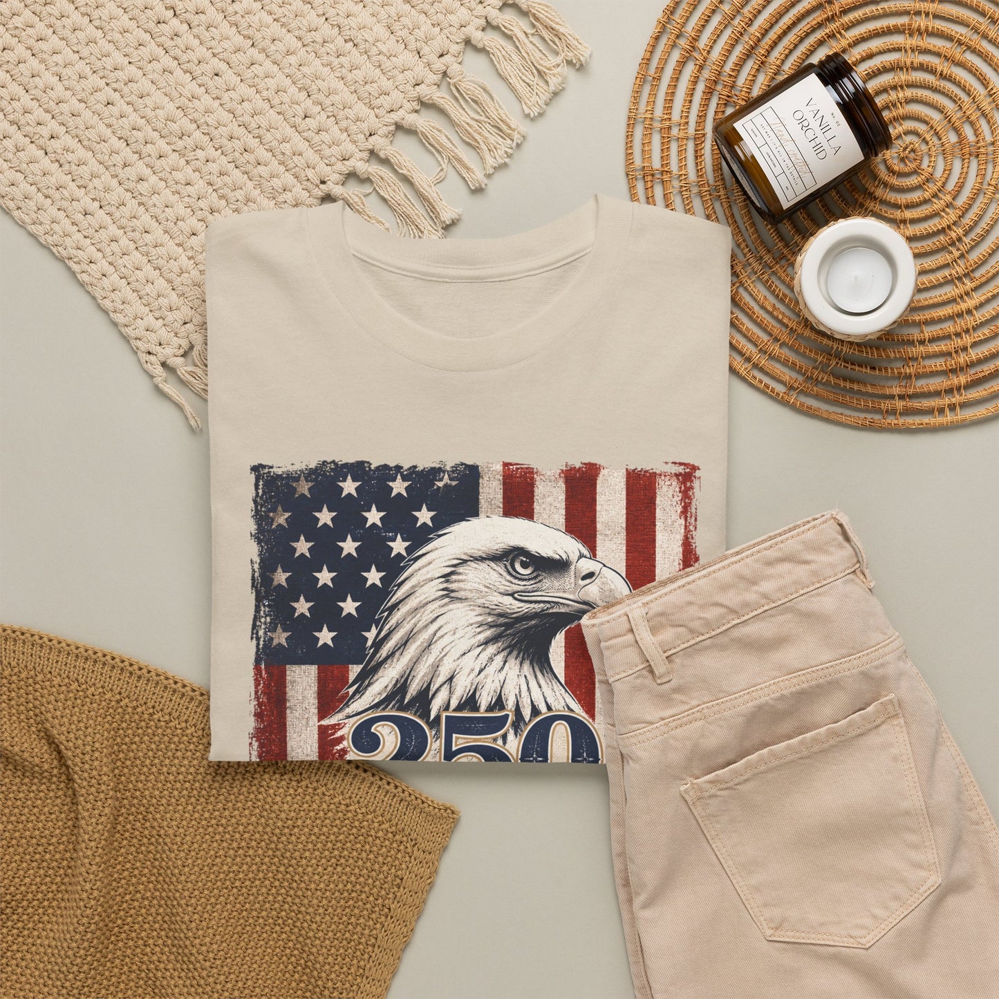 250th Anniversary Eagle American Flag T-Shirt