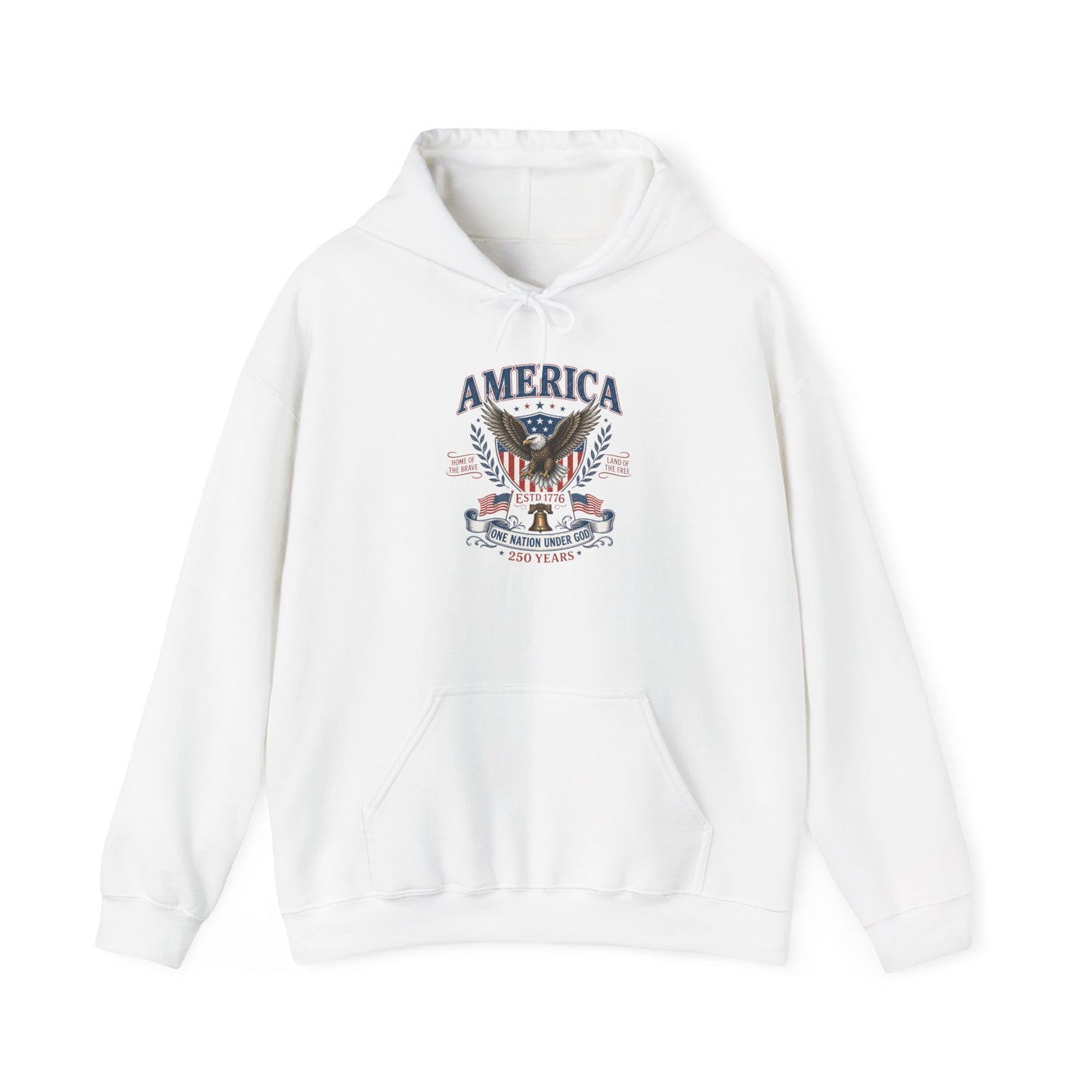 America Eagle Hoodie - Patriotic USA Flag Graphic Pullover