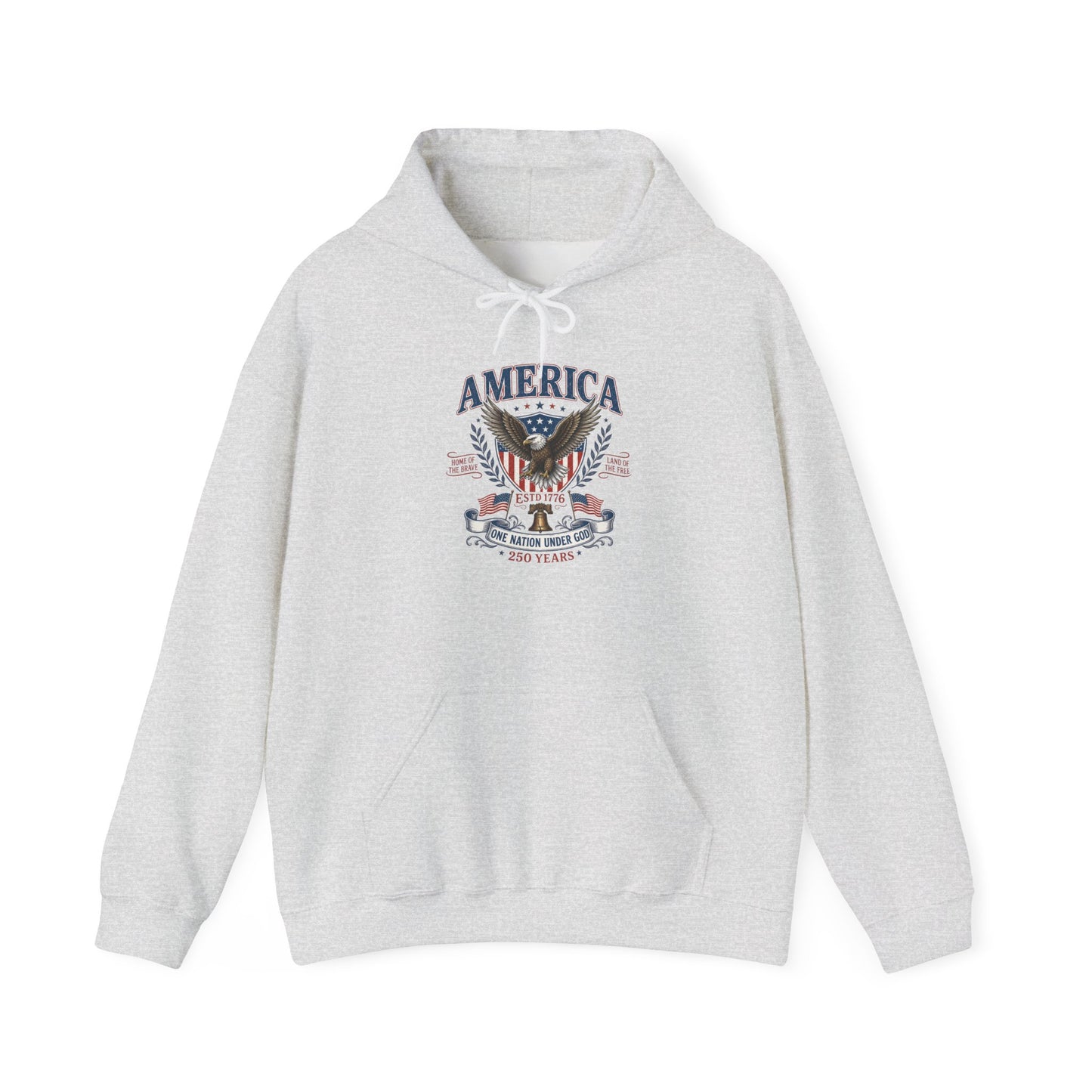 America Eagle Hoodie - Patriotic USA Flag Graphic Pullover