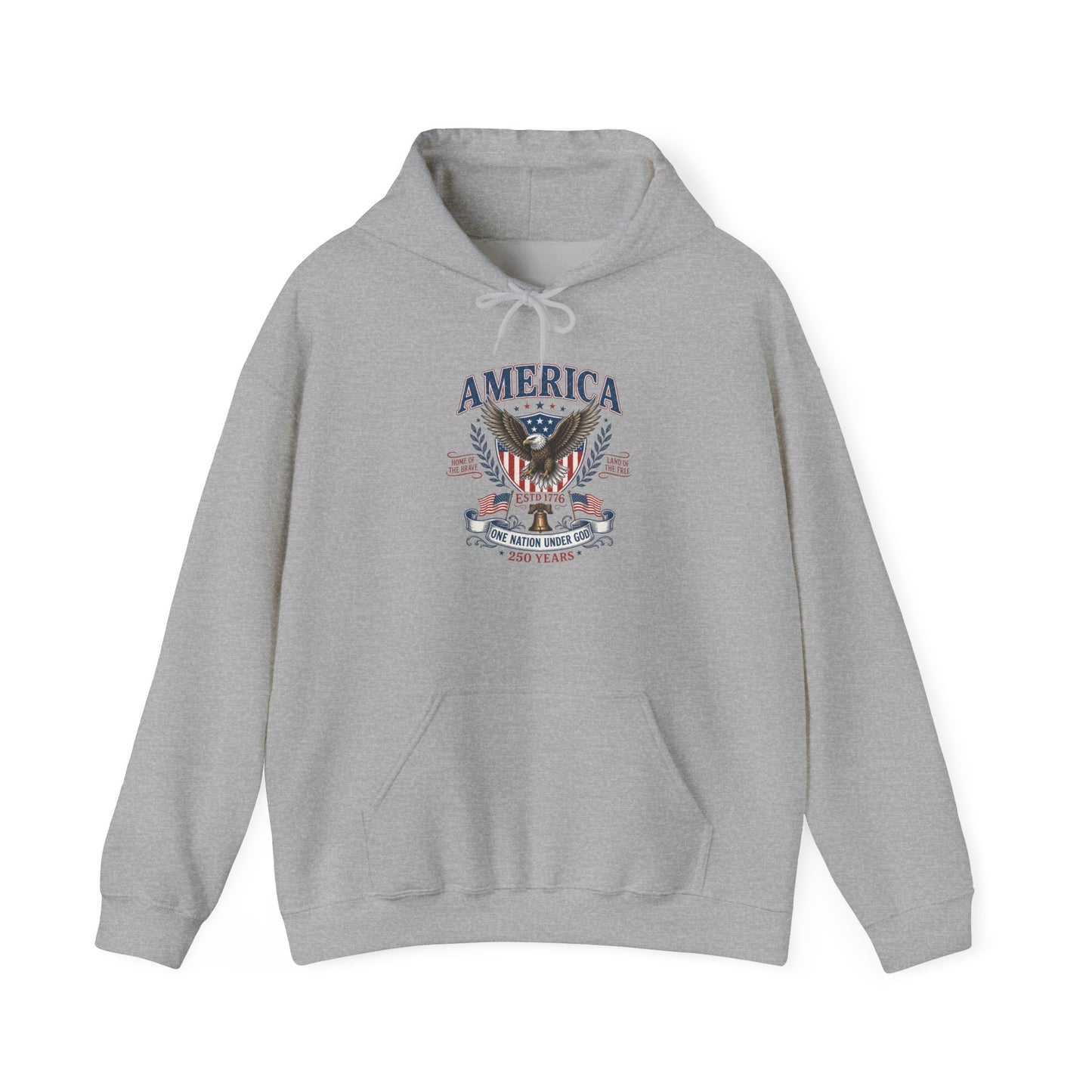 America Eagle Hoodie - Patriotic USA Flag Graphic Pullover