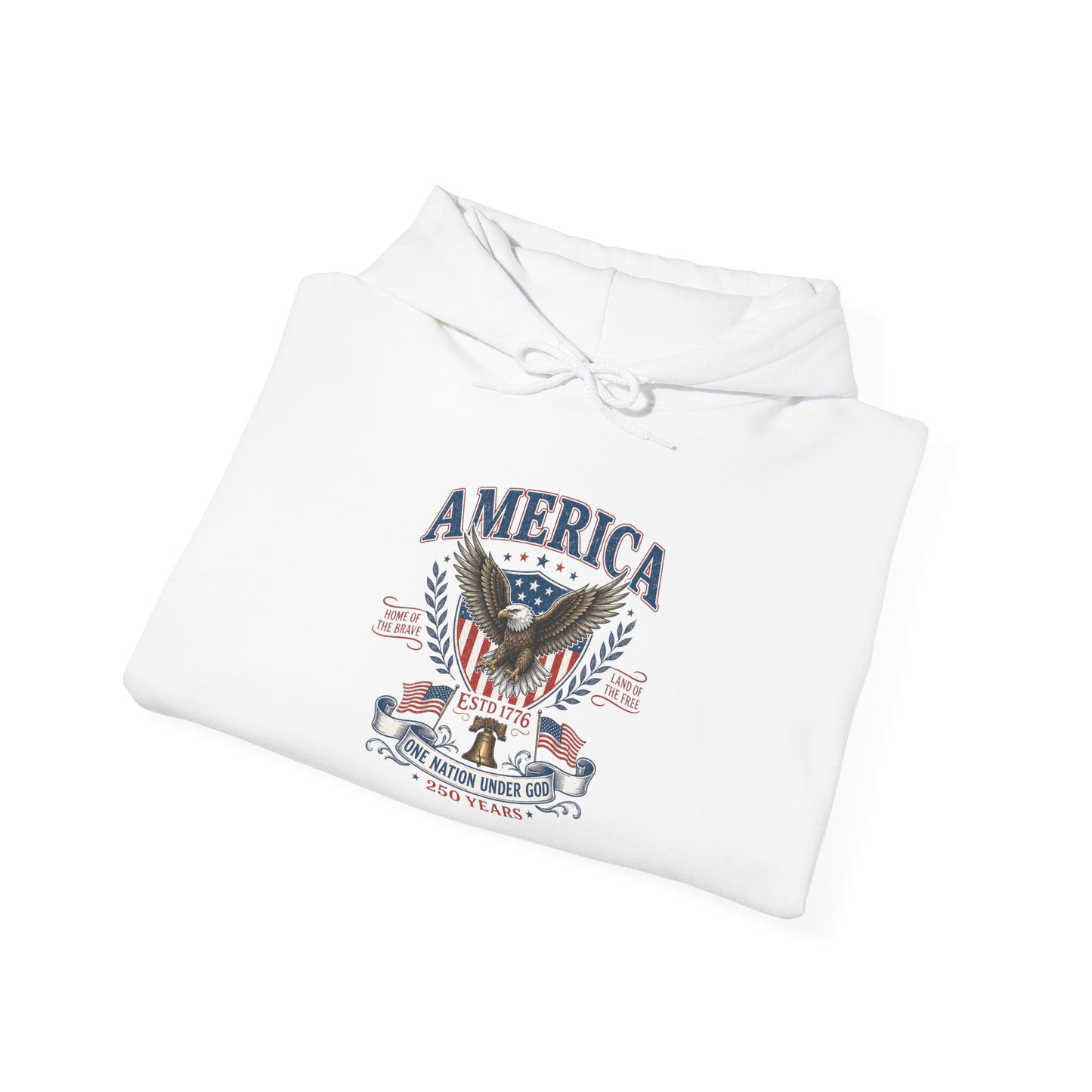 America Eagle Hoodie - Patriotic USA Flag Graphic Pullover