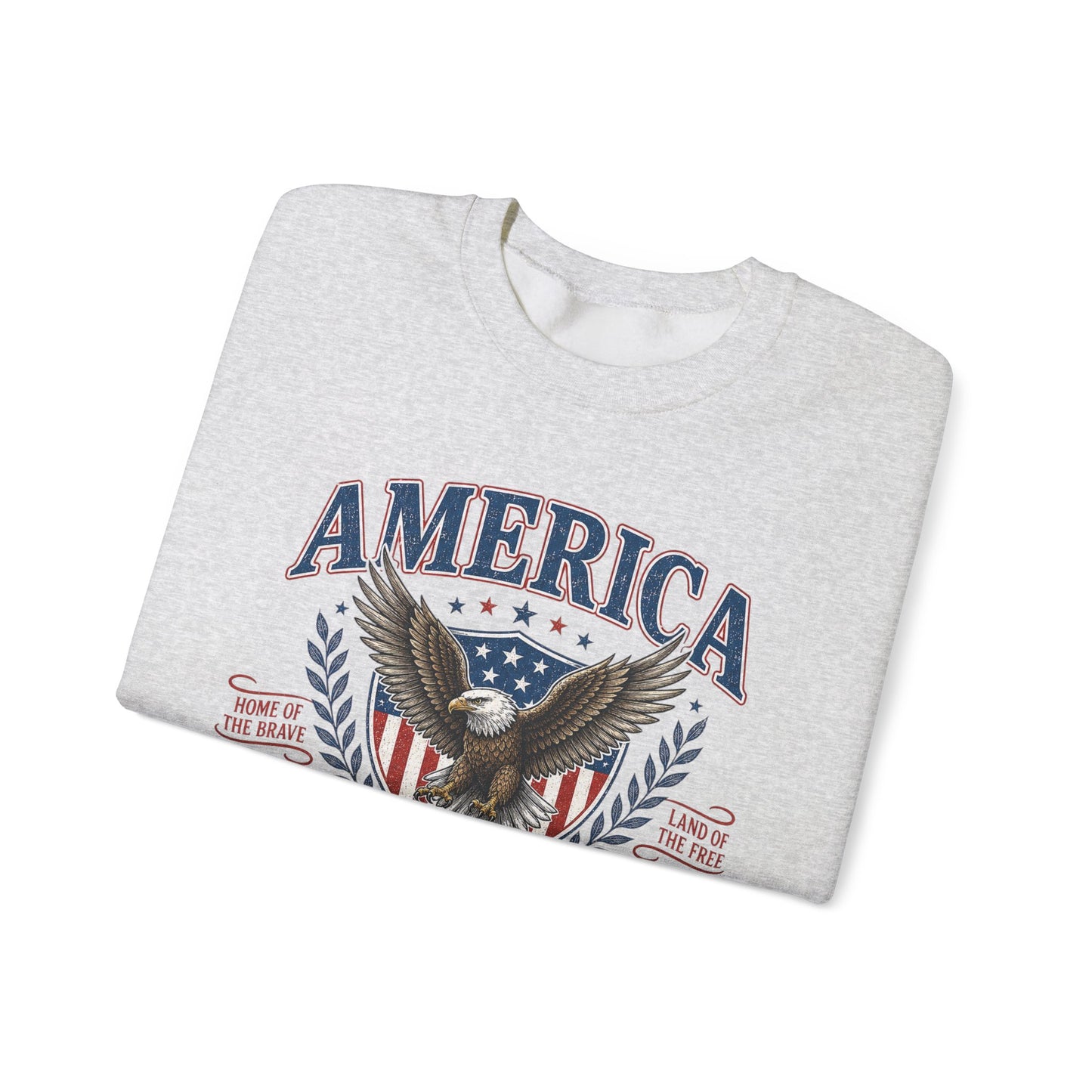America Eagle Crewneck Sweatshirt – One Nation Under God 250 Years