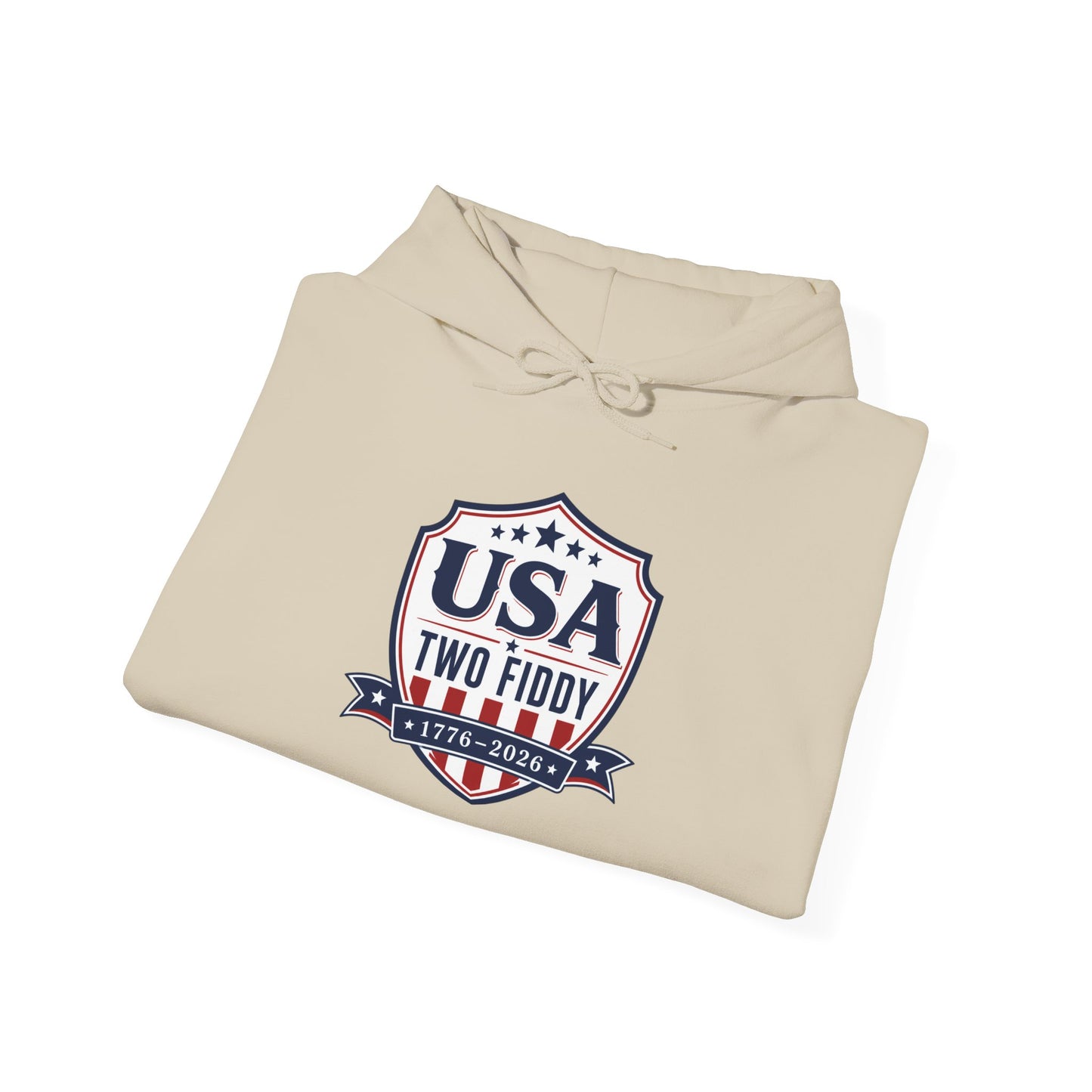 Hoodie - USA Two Fiddy Retro Shield Hoodie
