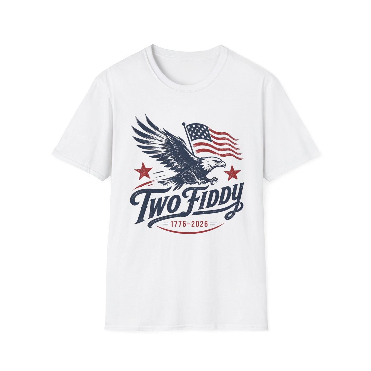 Eagle & American Flag T-Shirt — Two Fiddy Patriotic Tee (1776–2026)