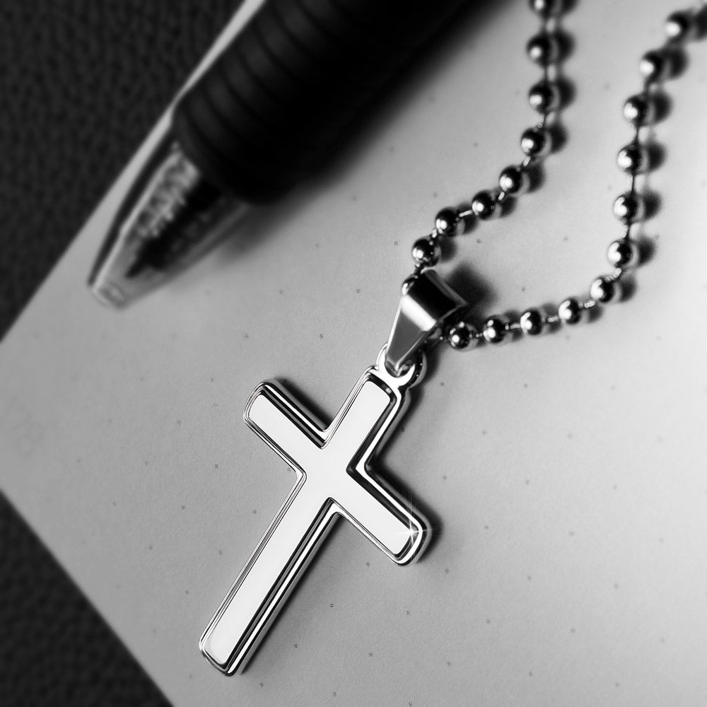 Gift To Our Lovely Daughter From Mom & Dad “Never Forget How far You've Come” Cross Necklace