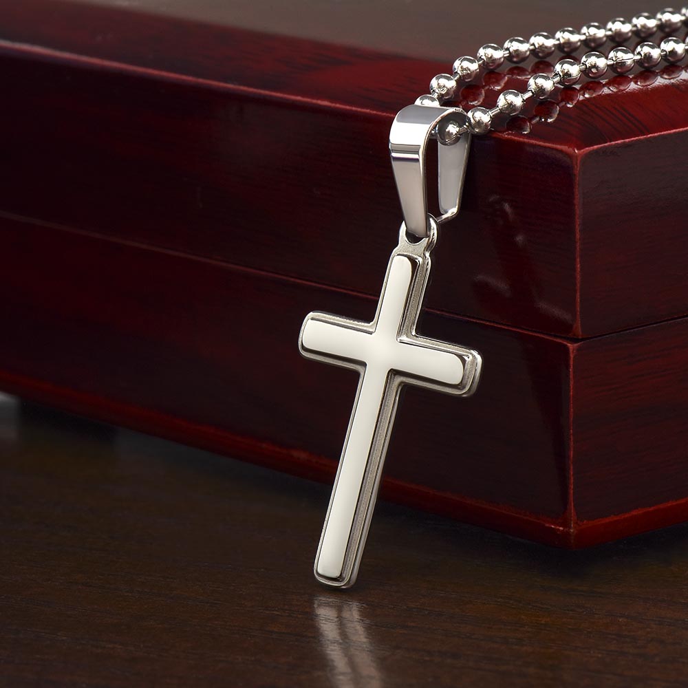 Gift To Our Lovely Daughter From Mom & Dad “Never Forget How far You've Come” Cross Necklace