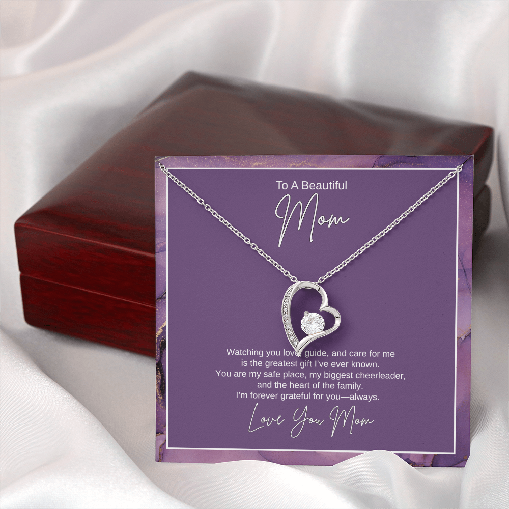 Gift For Mom "The Heart of The Family" Forever Love Necklace