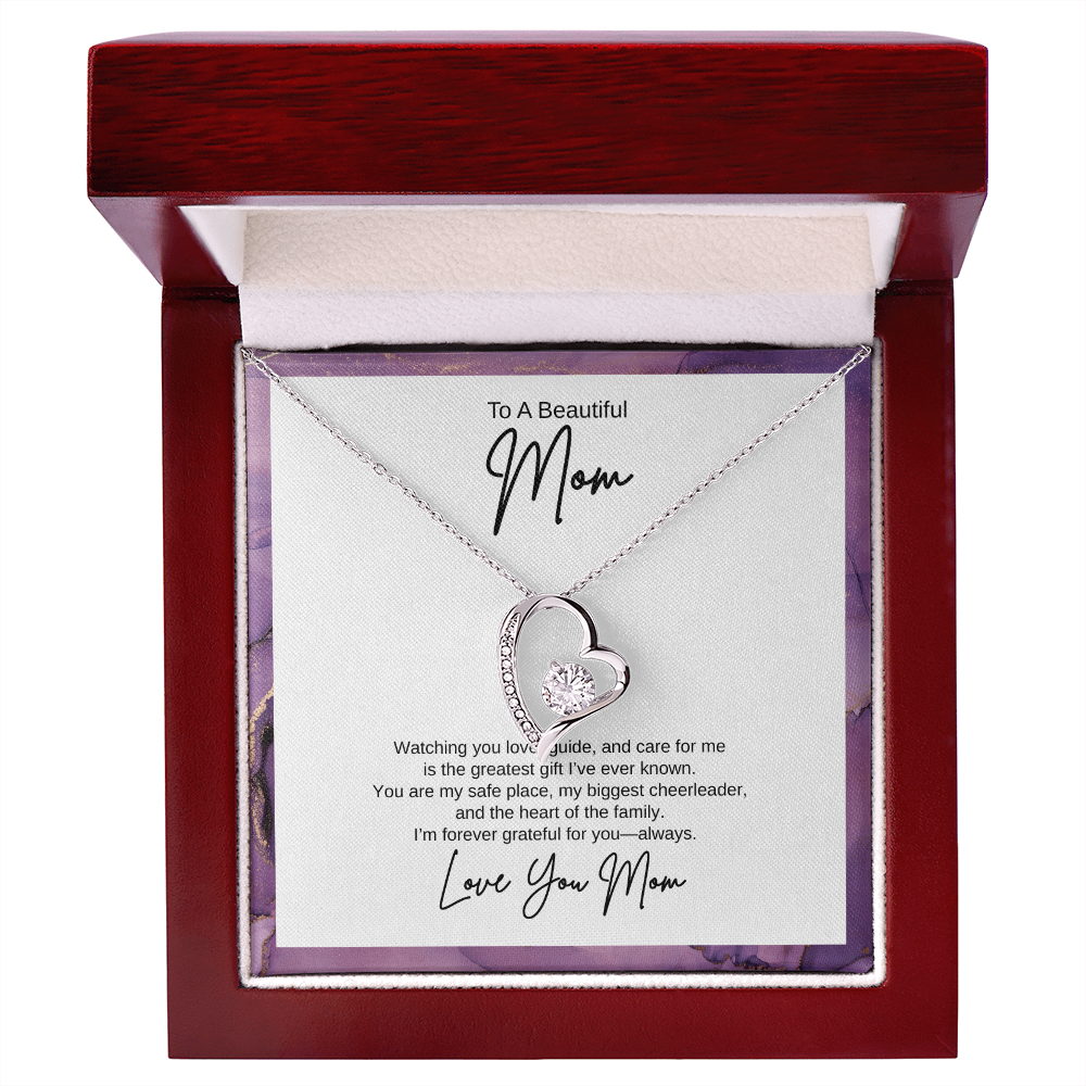Gift For Mom "The Heart of The Family" Forever Love Necklace
