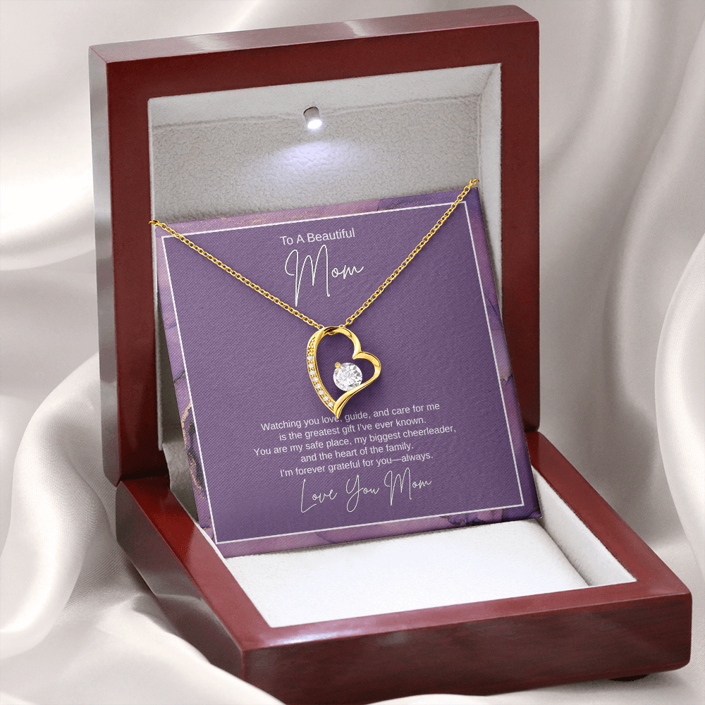 Gift For Mom "The Heart of The Family" Forever Love Necklace