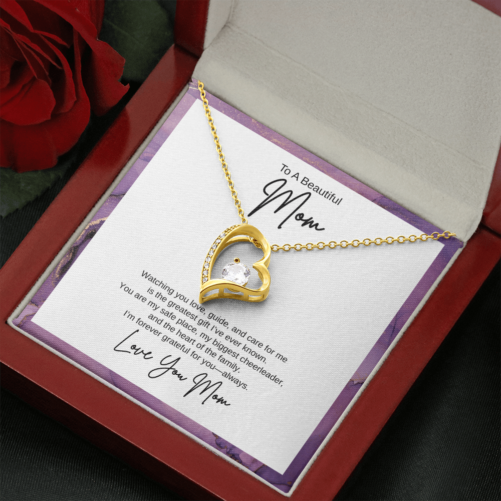 Gift For Mom "The Heart of The Family" Forever Love Necklace