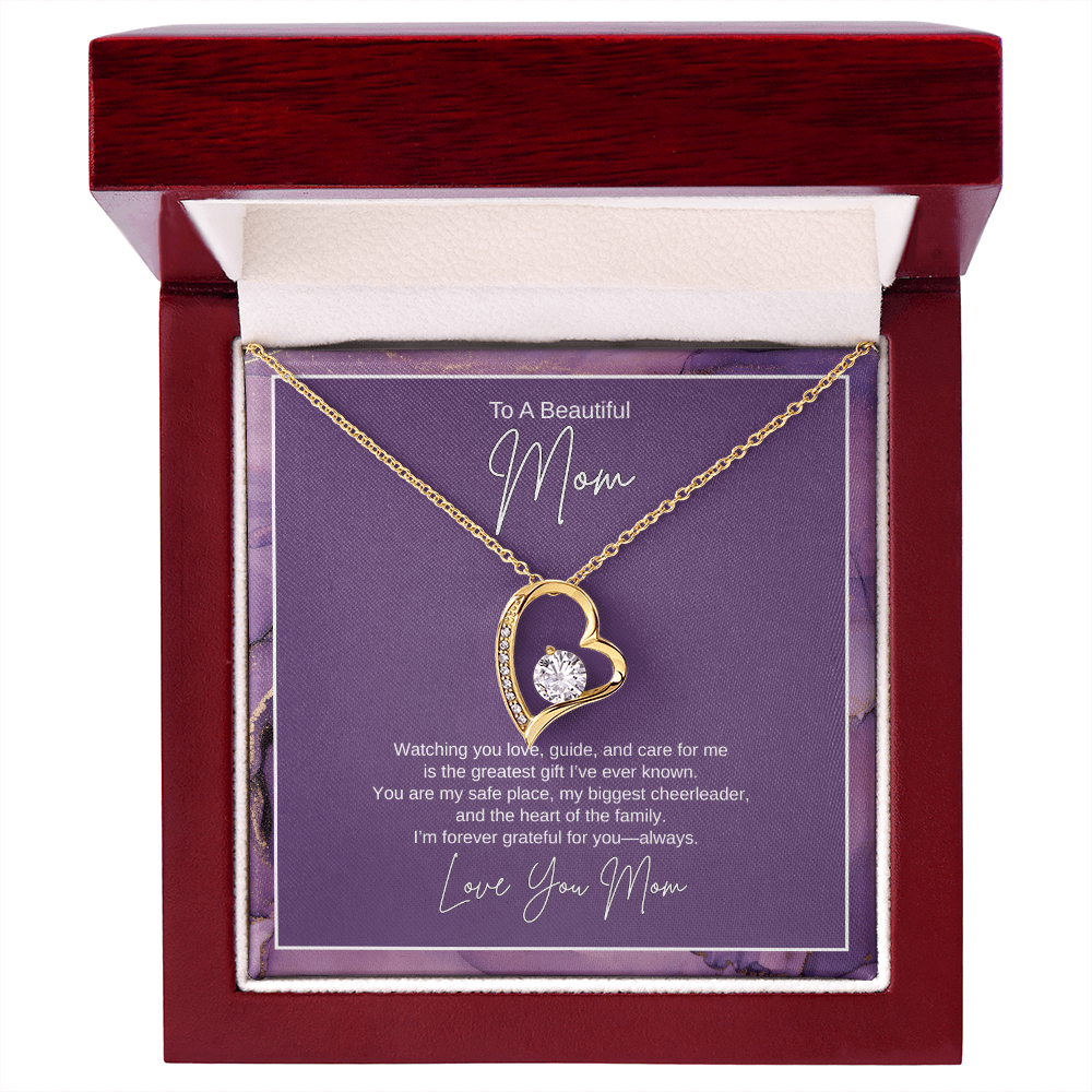 Gift For Mom "The Heart of The Family" Forever Love Necklace