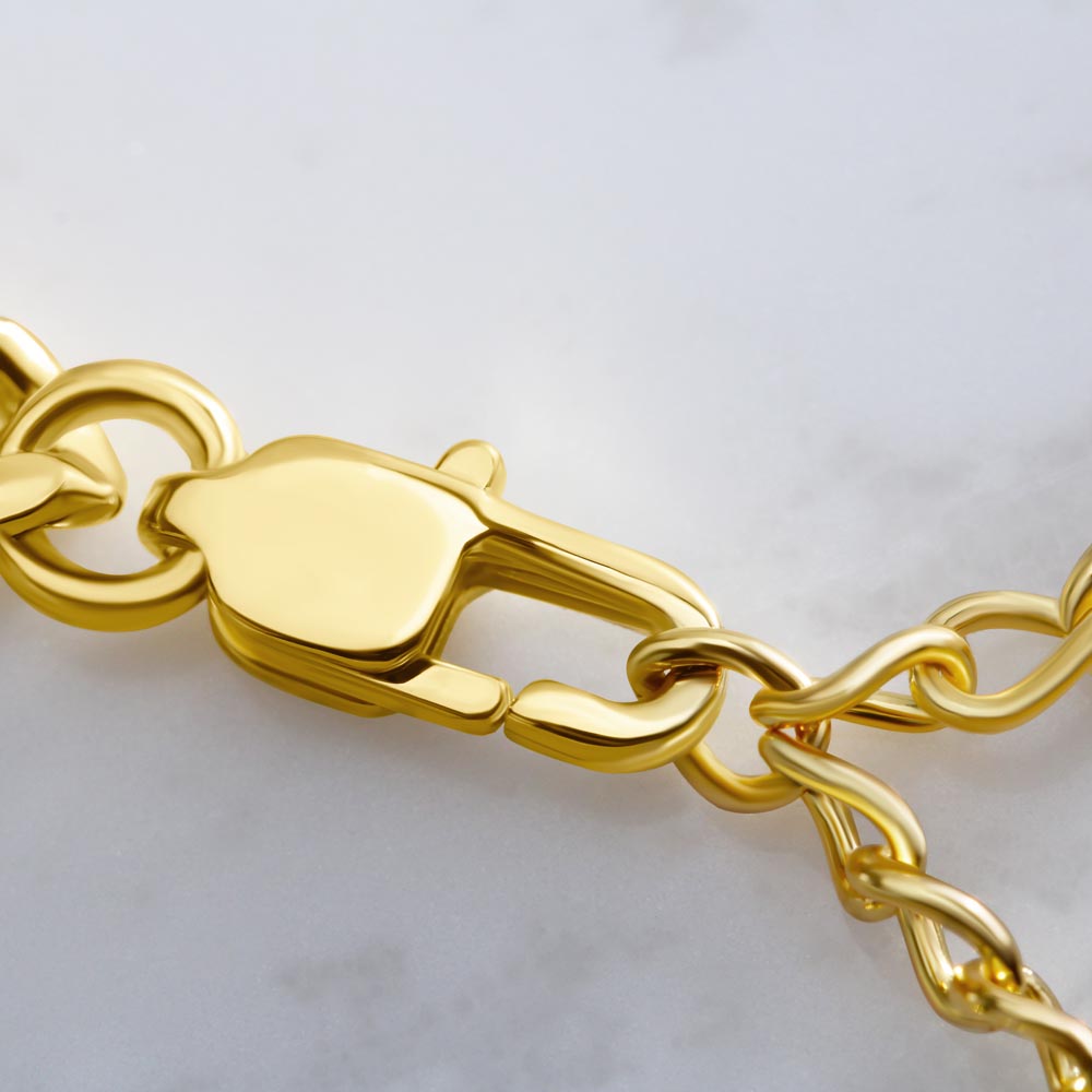 Gift To My Amazing Dad From Son “You Taught Me What Strength Looks Like” Link Chain Necklace