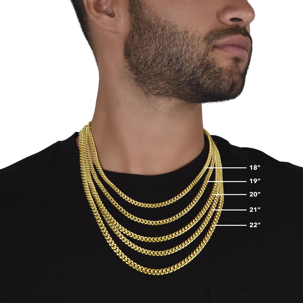 Gift To My Loving Husband From Wife “You Lead Our Family With Love” Link Chain Necklace
