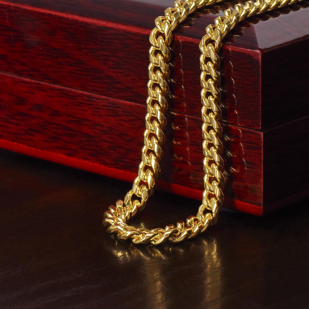 Gift To My Son From Dad “Your Future Is Bright, Keep Shining” Link Chain Necklace