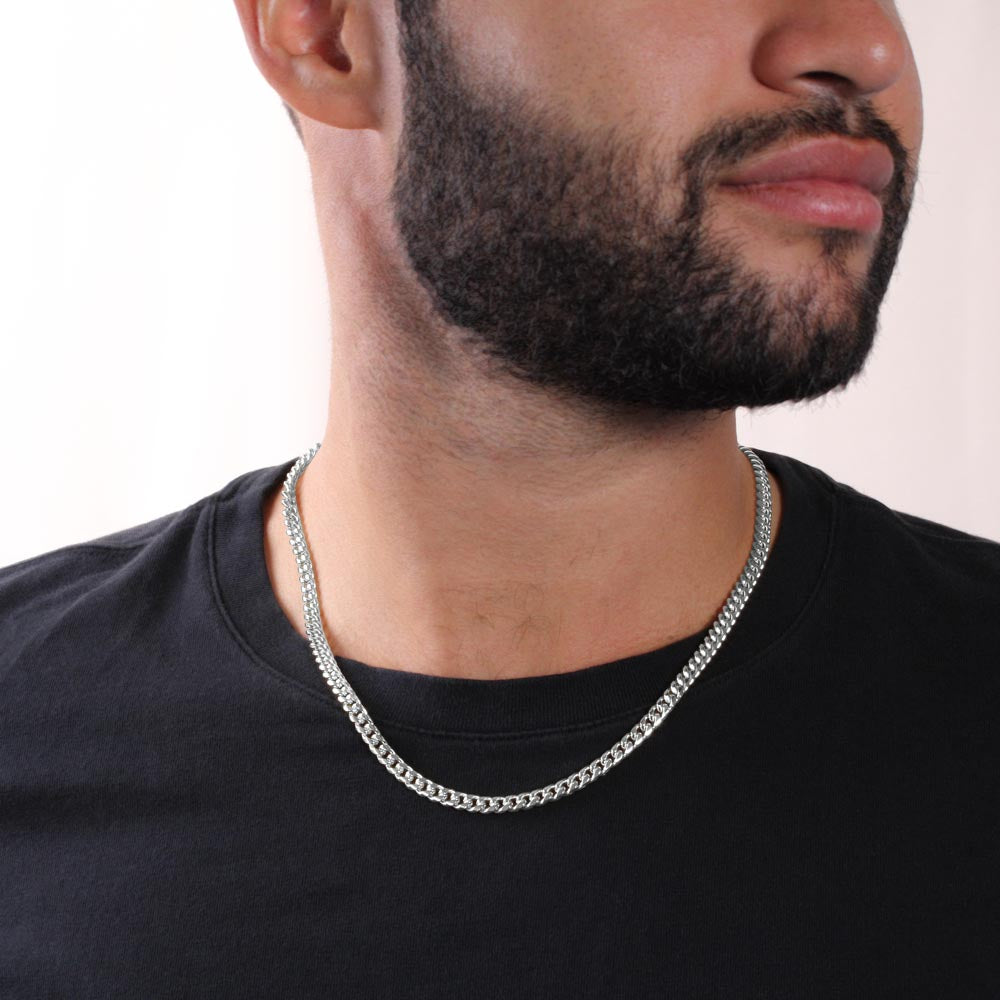 Gift To My Amazing Dad From Son “You Taught Me What Strength Looks Like” Link Chain Necklace